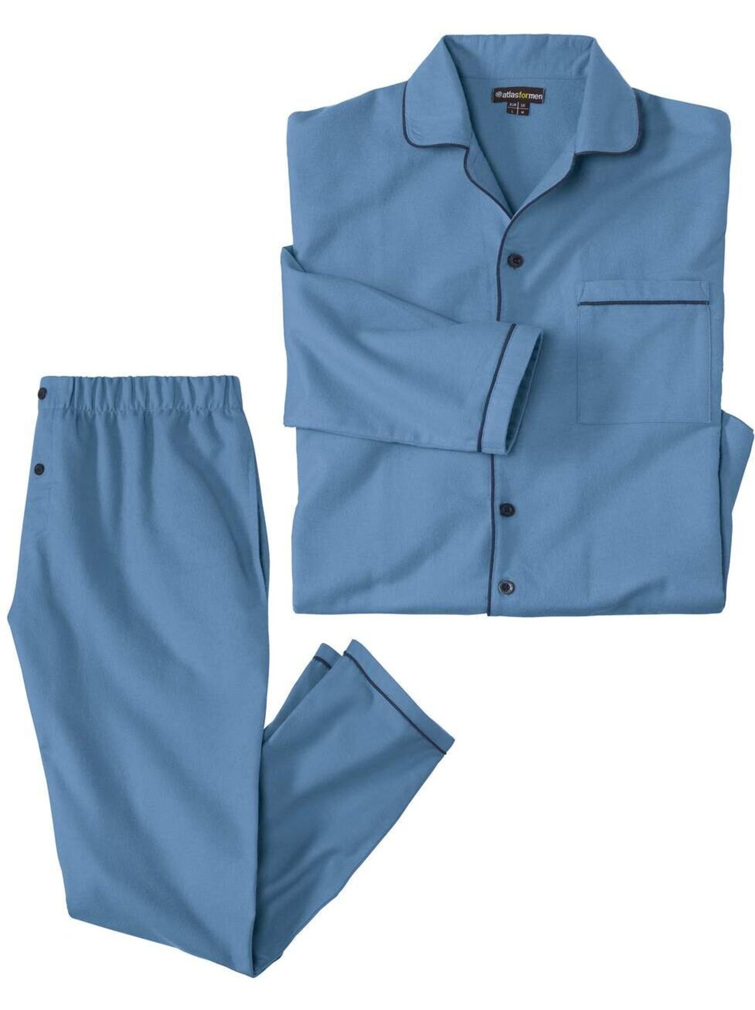 Pyjama flanelle confort   - atlas for men - Bleu