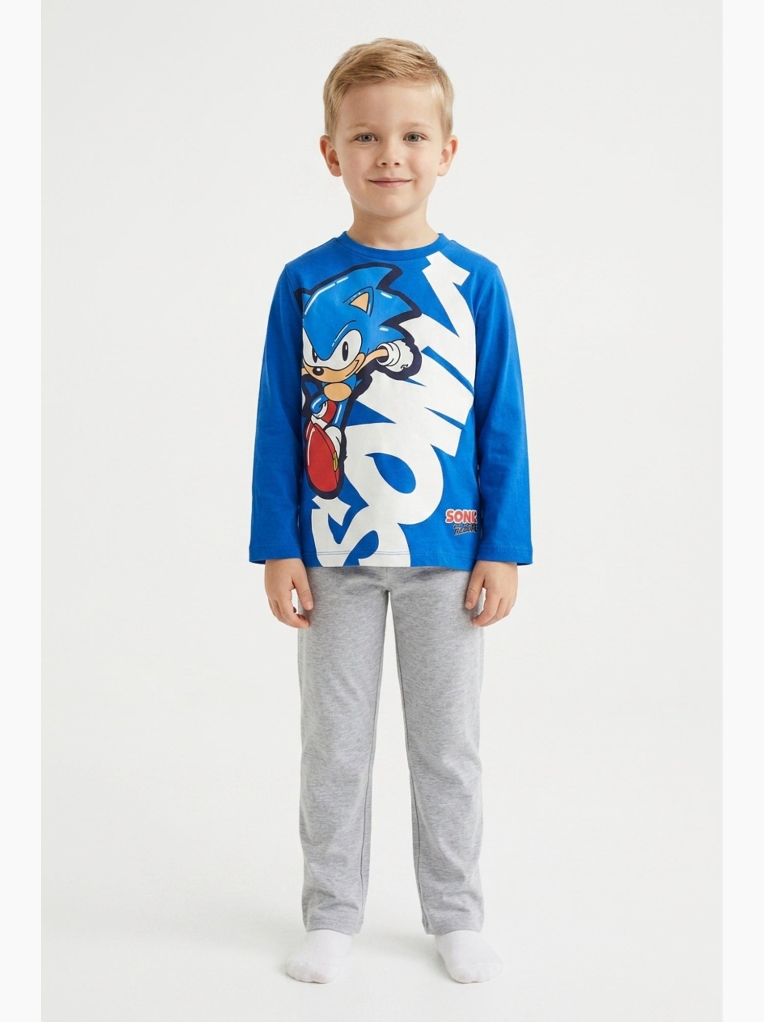 Pyjama   garçon sonic - licence officielle - Bleu