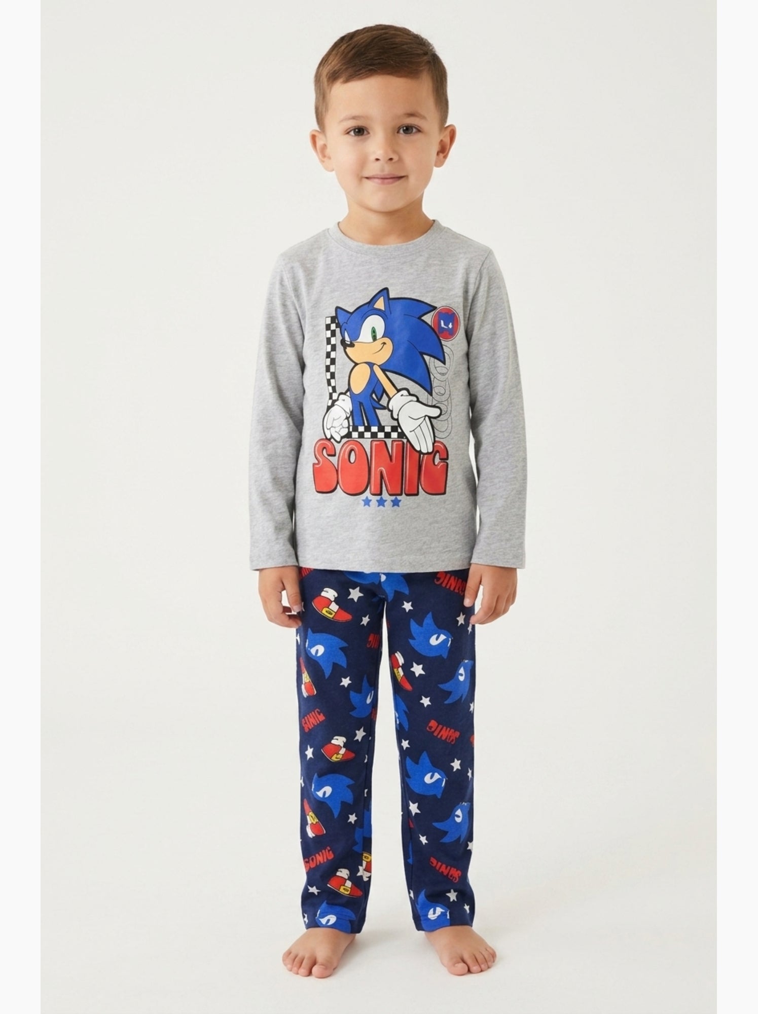 Pyjama   garçon sonic - licence officielle - Gris