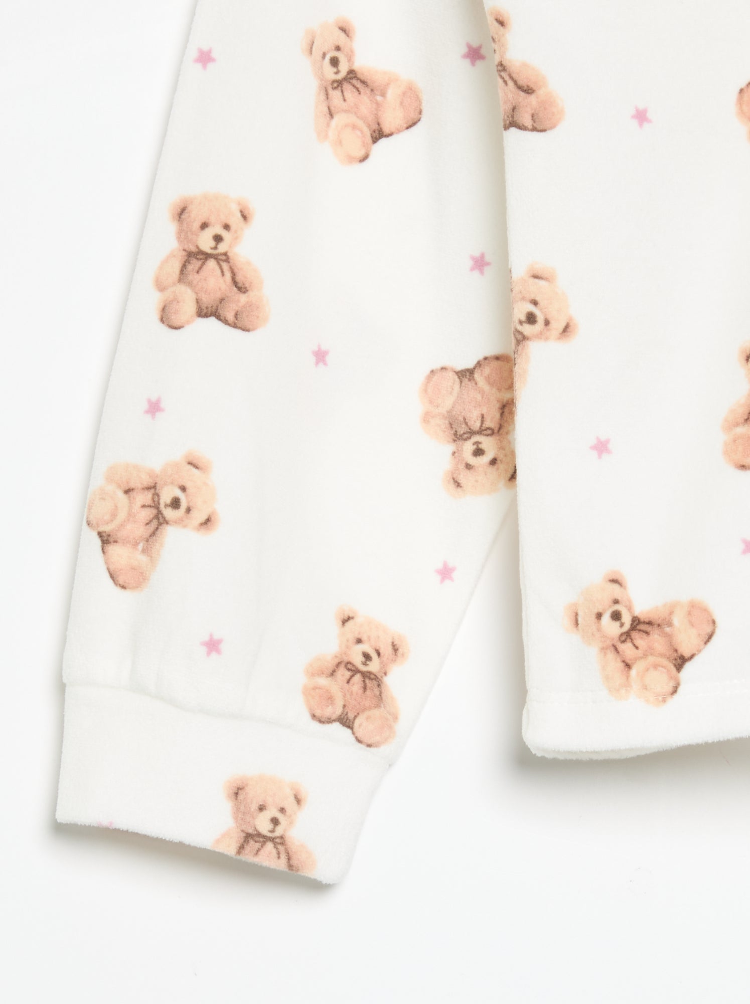 Pyjama imprimé 2 pièces - Sweat + pantalon - Ecru (GDD48_2)