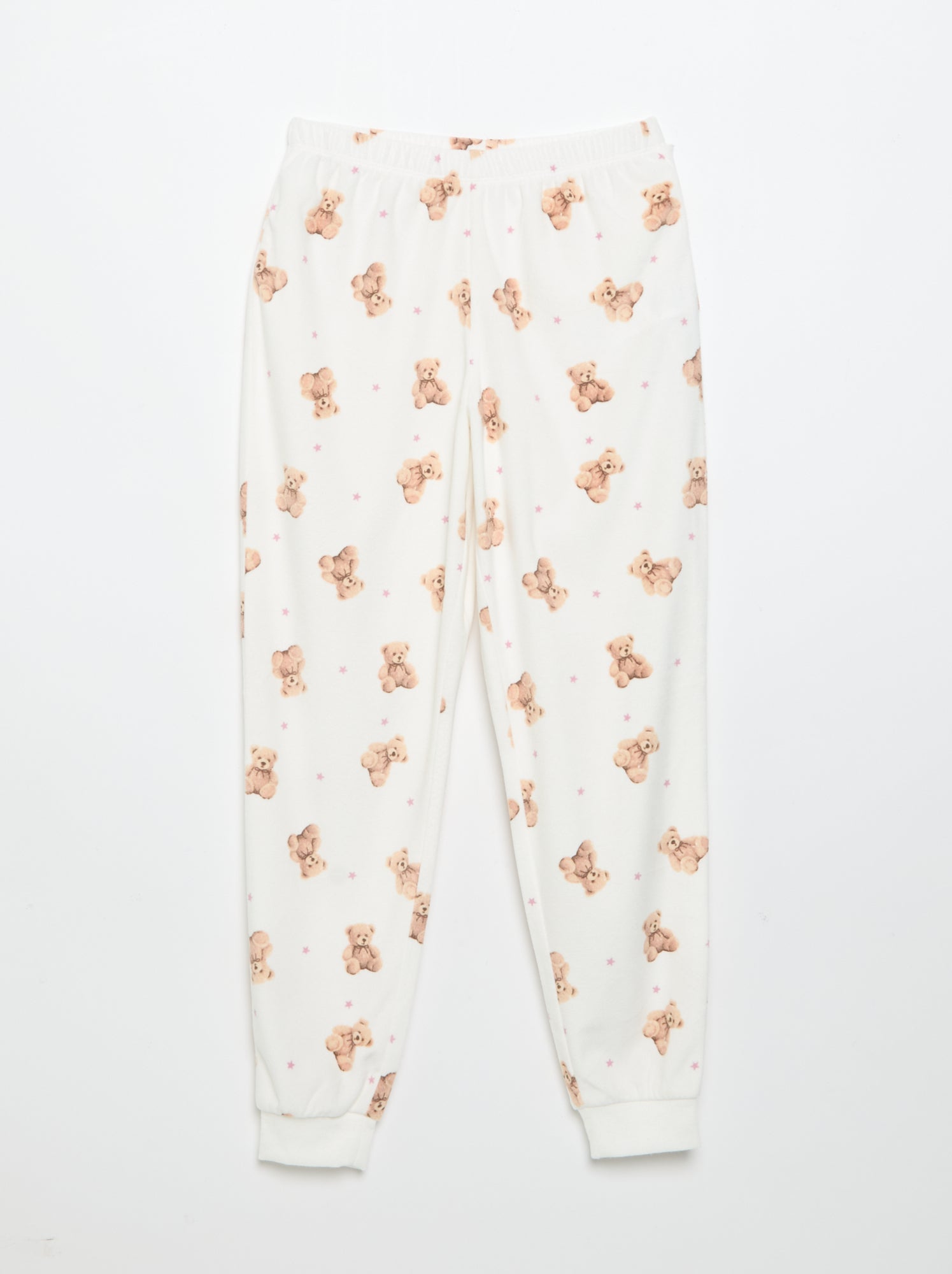 Pyjama imprimé 2 pièces - Sweat + pantalon - Ecru (GDD48_2)