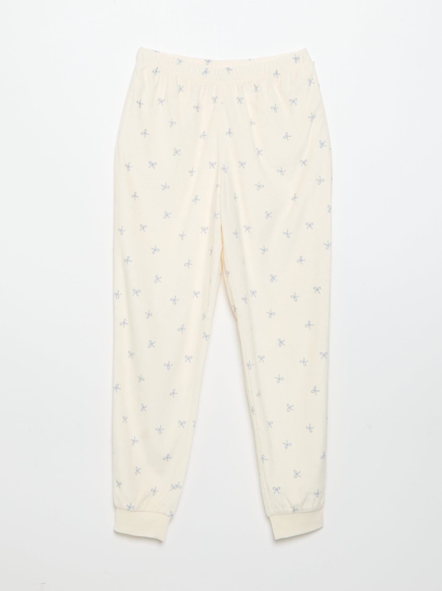 Pyjama imprimé 2 pièces - Sweat + pantalon - Ecru (GDD48_3)