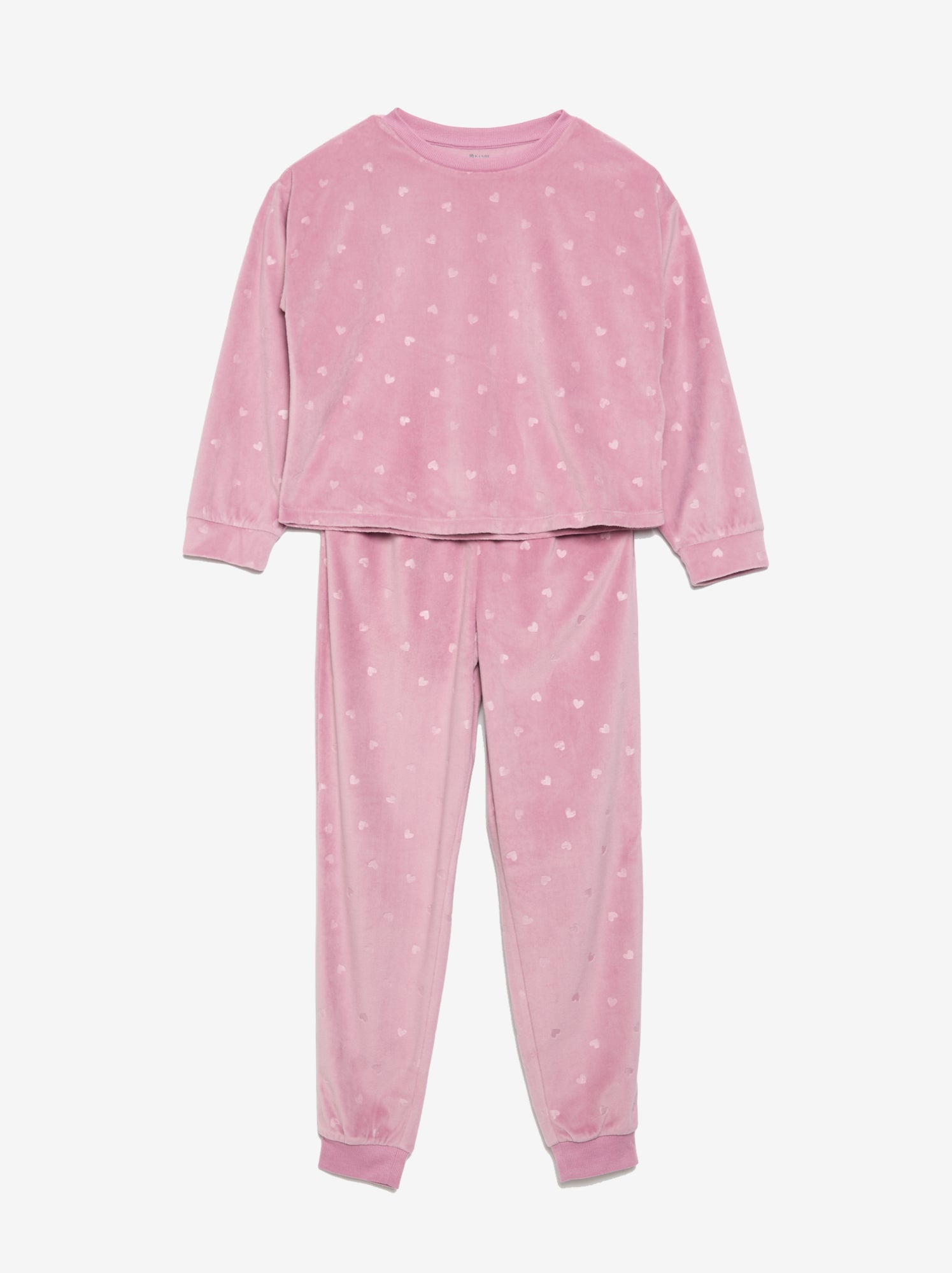 Pyjama imprimé 2 pièces - Sweat + pantalon - Rose