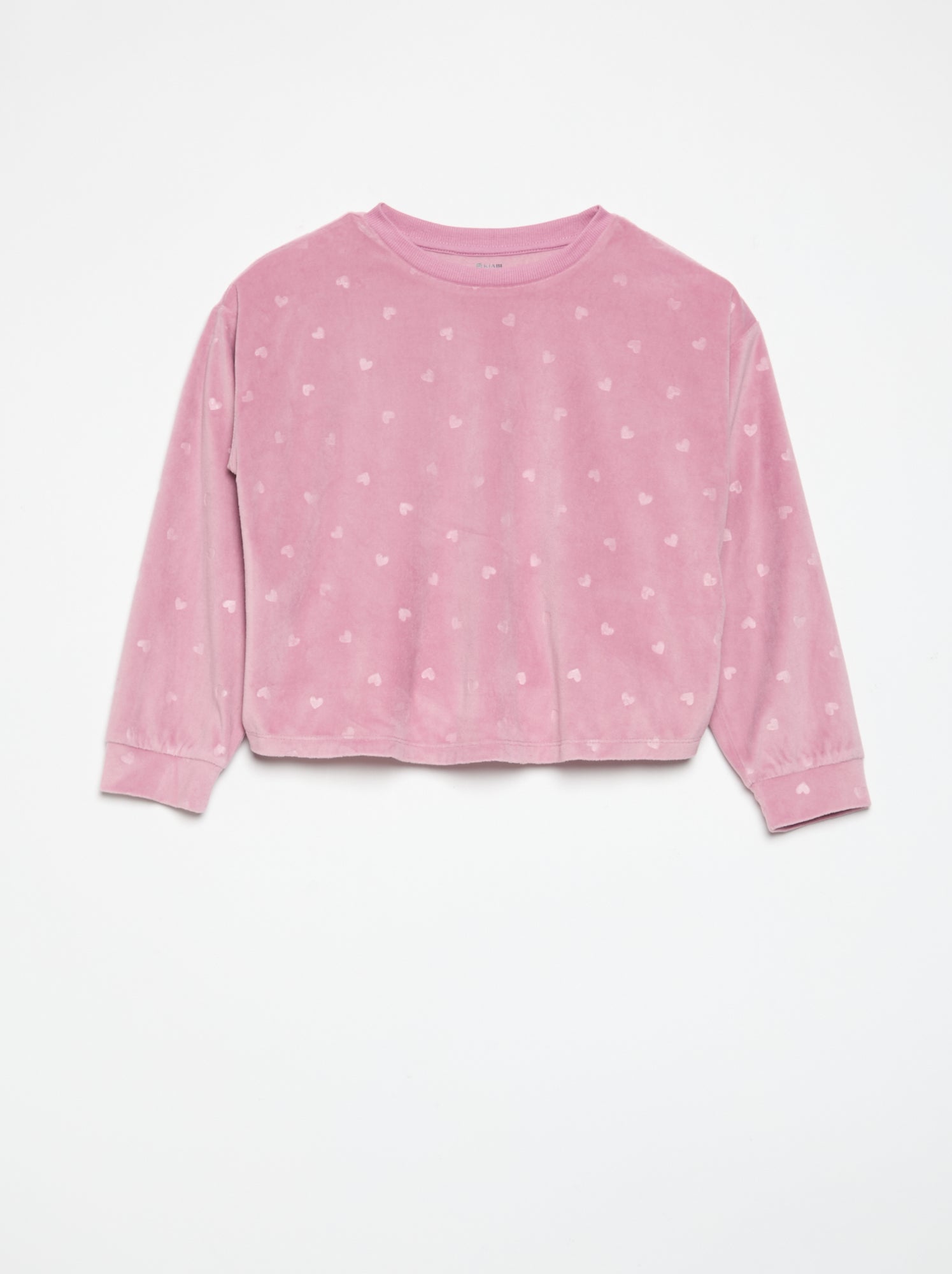 Pyjama imprimé 2 pièces - Sweat + pantalon - Rose