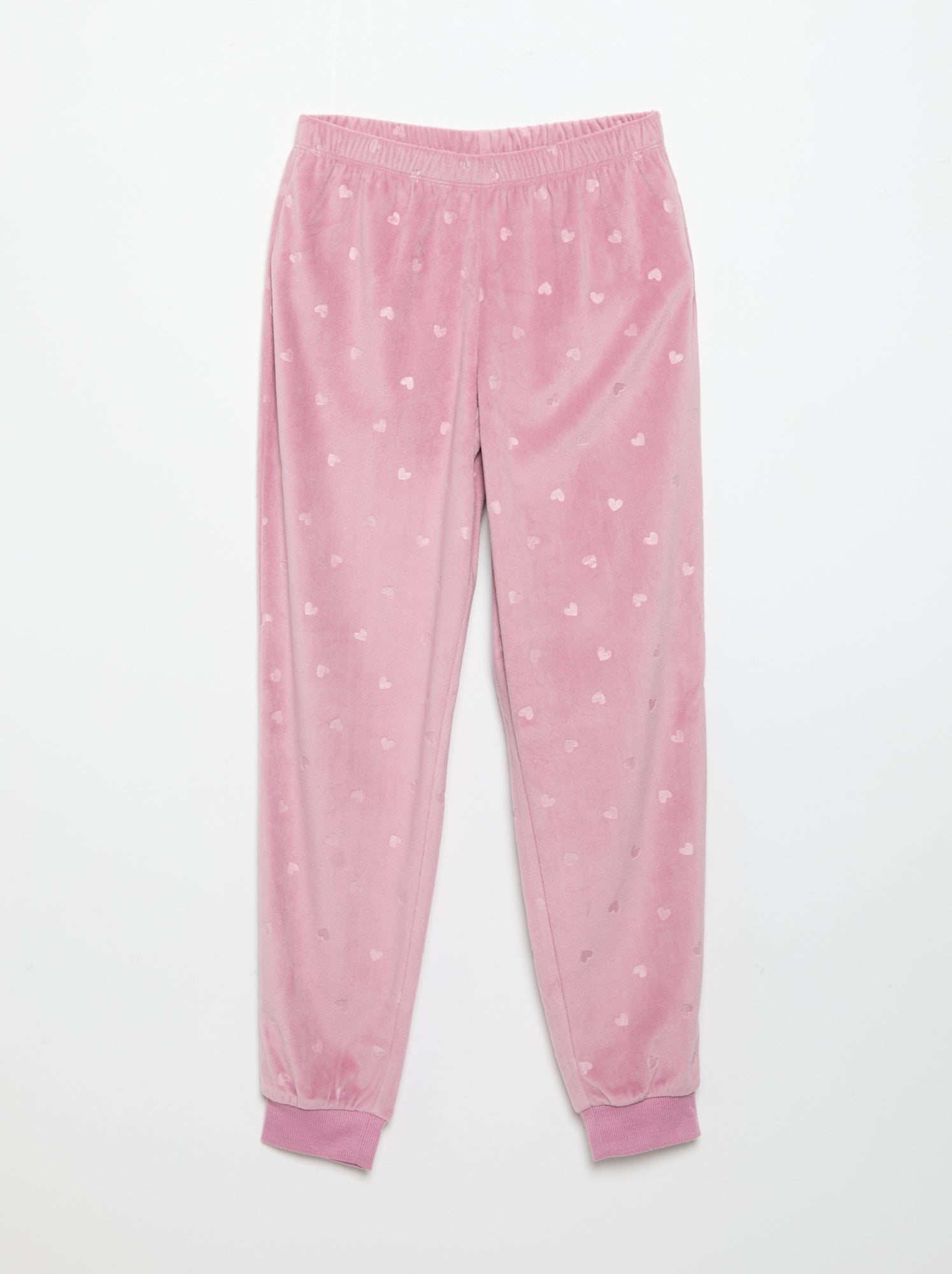 Pyjama imprimé 2 pièces - Sweat + pantalon - Rose