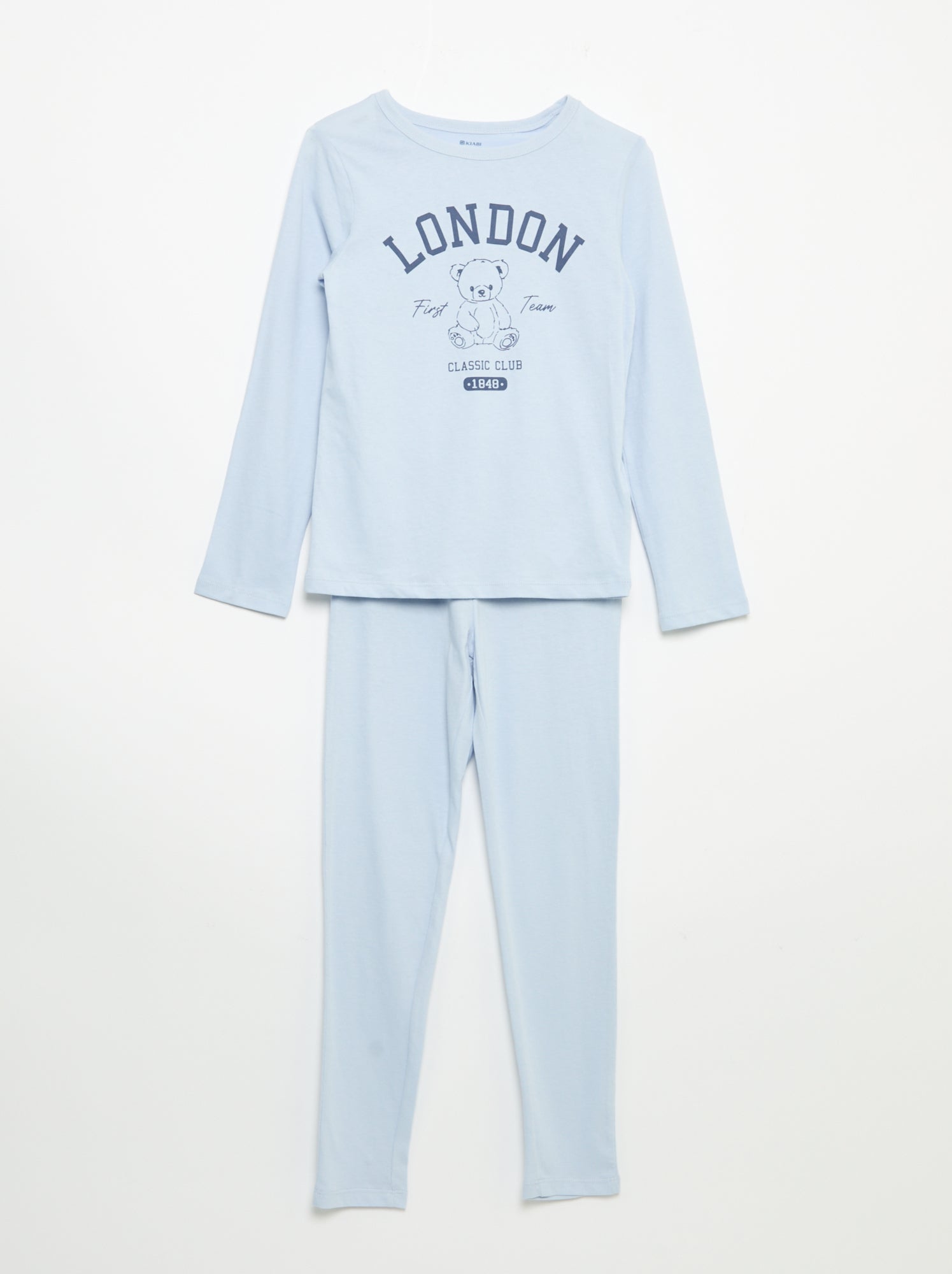 Pyjama long en jersey de coton - 2 pièces - Bleu (FXU34_11)