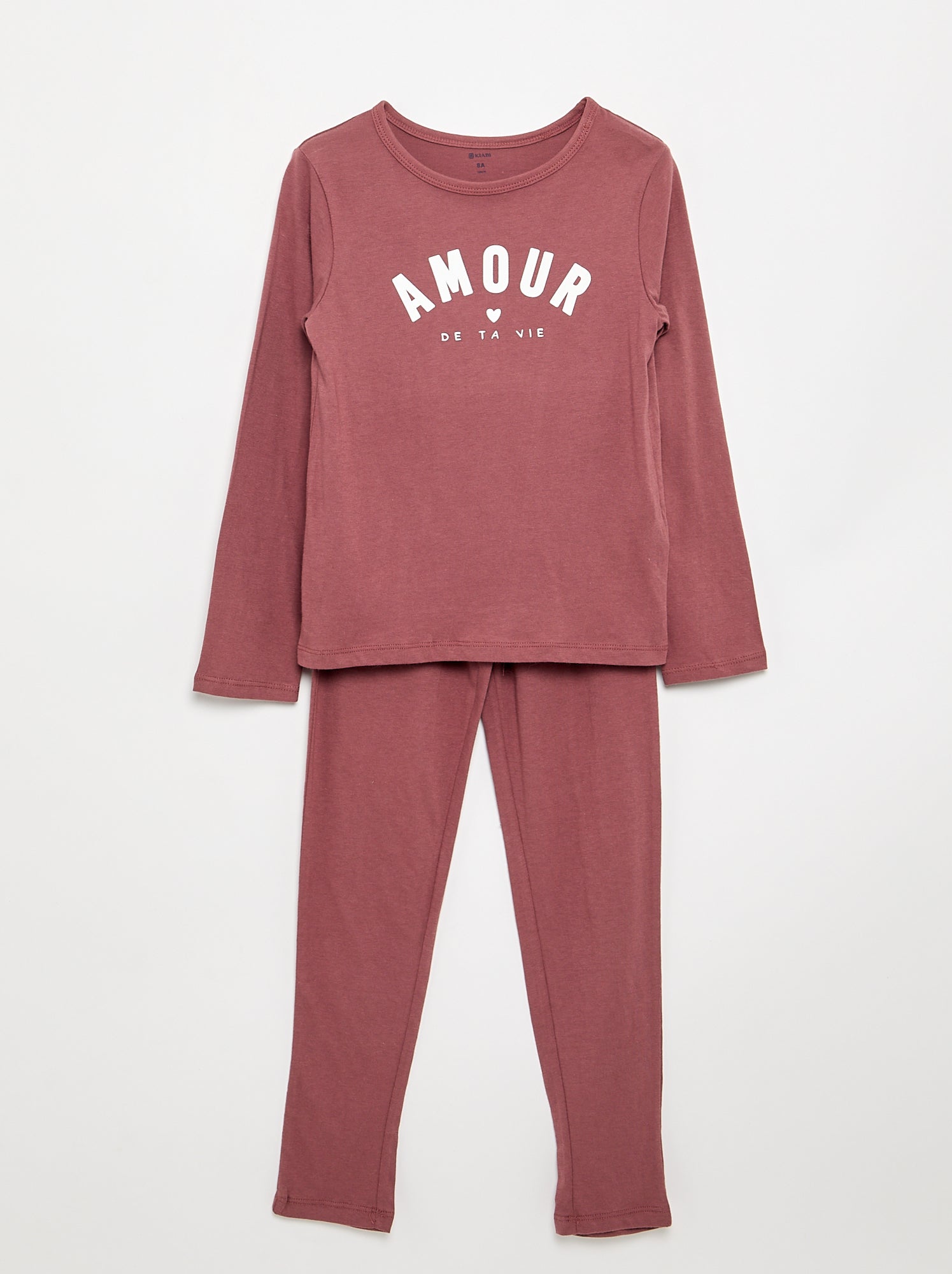 Pyjama long en jersey de coton - 2 pièces - Rose (FXU34_10)