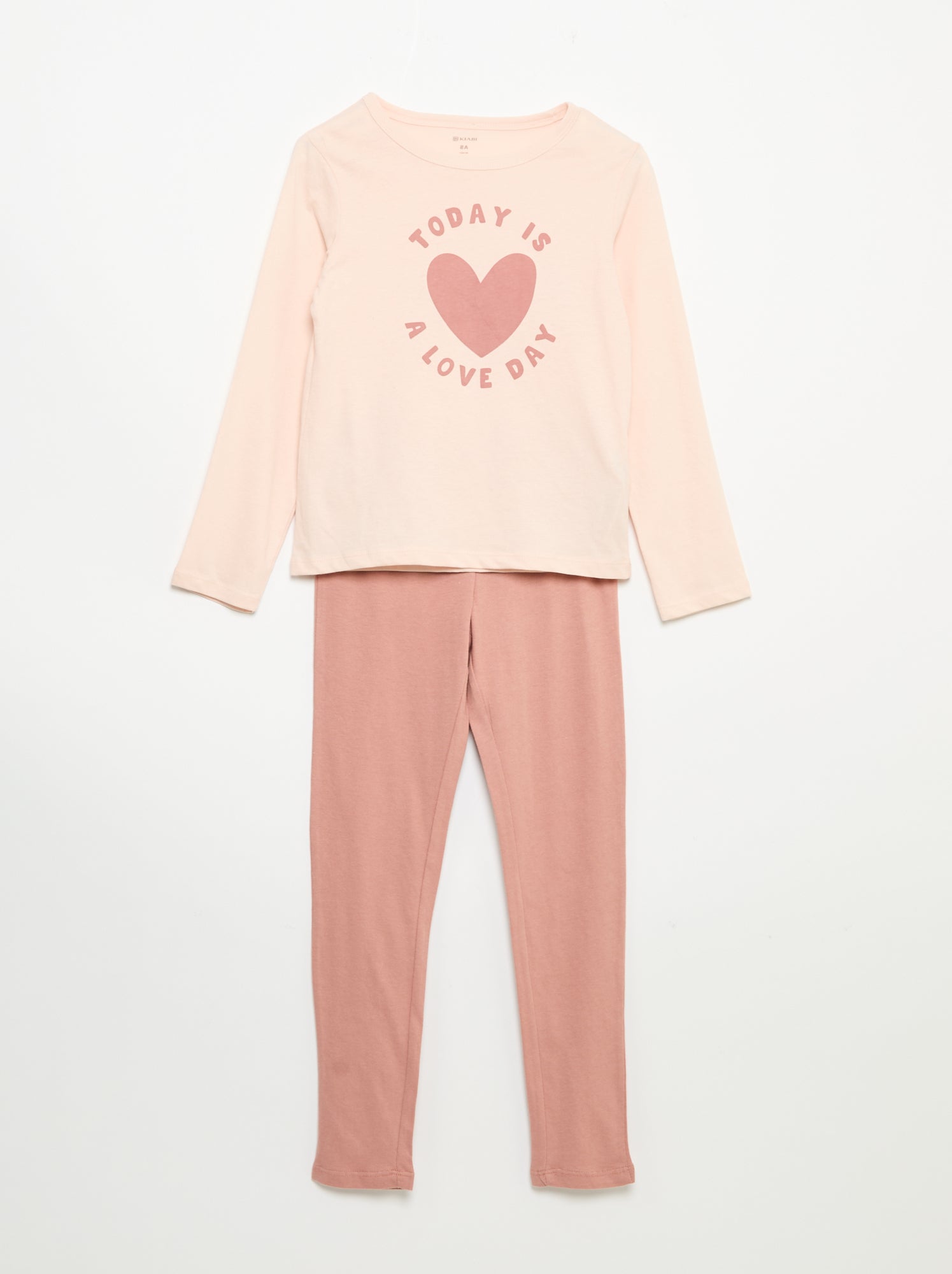 Pyjama long en jersey de coton - 2 pièces - Rose (FXU34_3)
