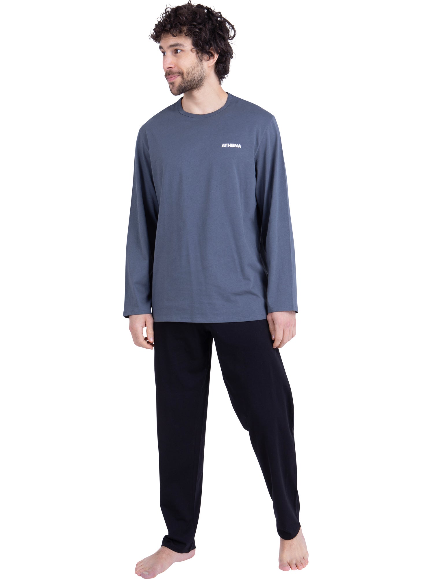 Pyjama long homme my petit prix athena - Multicolore