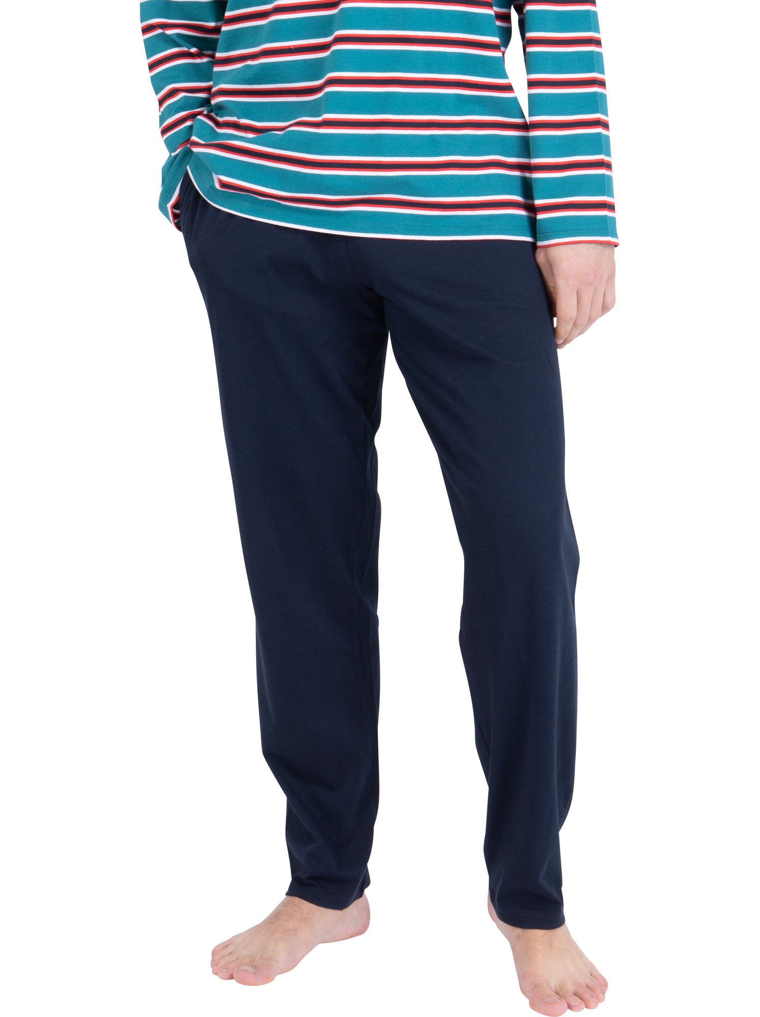 Pyjama long homme rayures aventure athena - Bleu Rouge Bleu