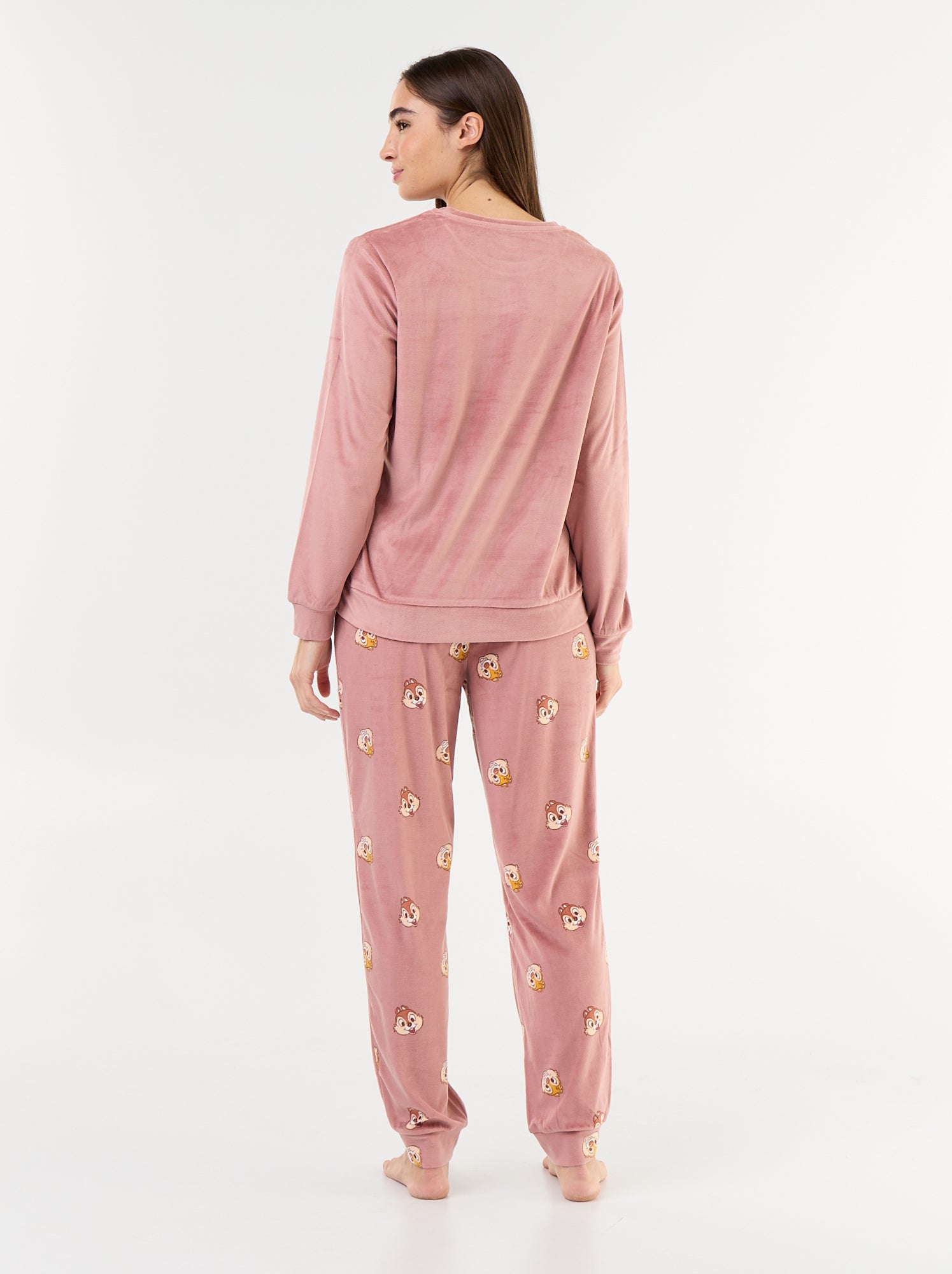 Pyjama long imprimé 'Disney' - 2 pièces - Rose
