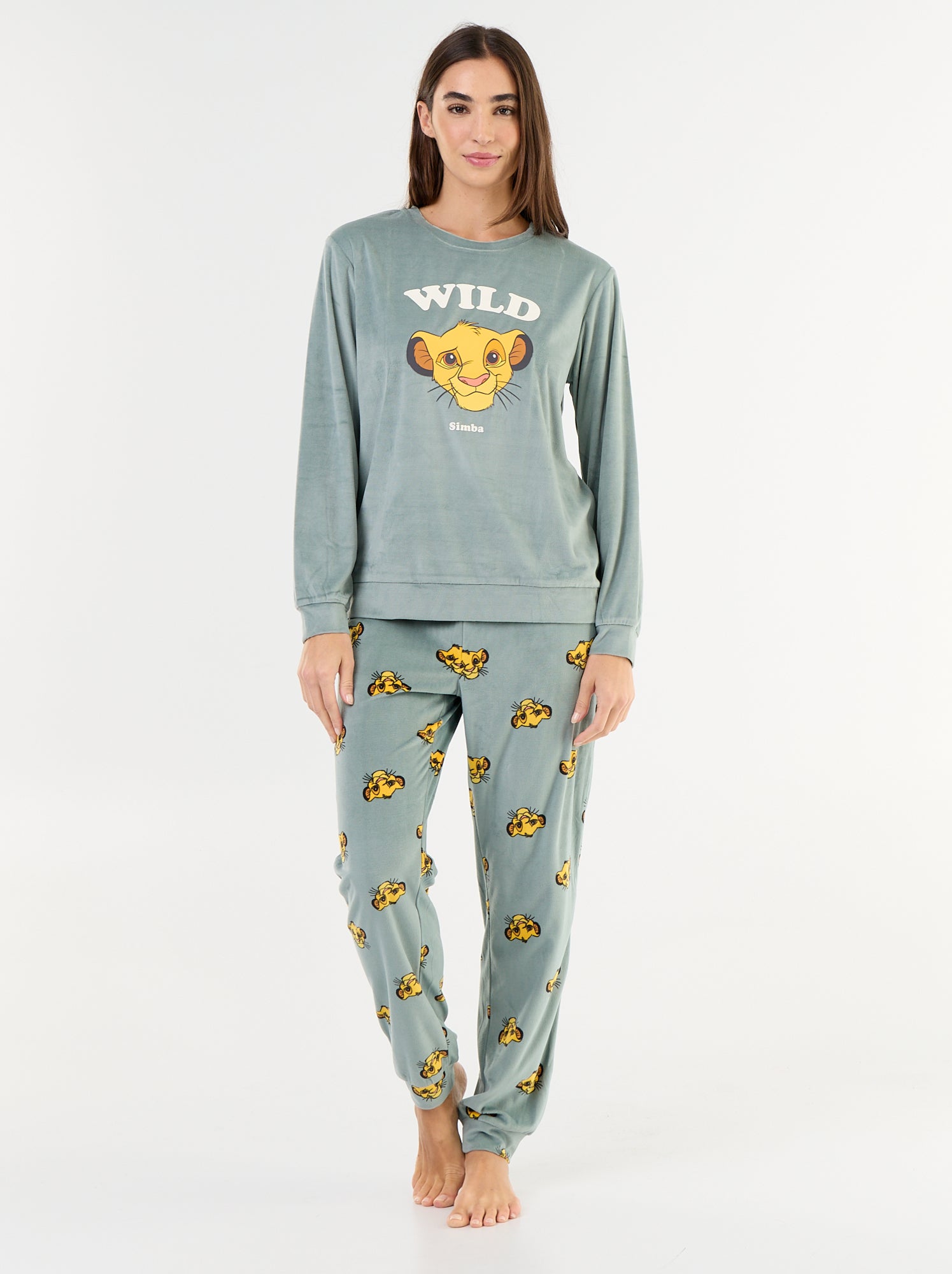 Pyjama long imprimé 'Disney' - 2 pièces - Vert (GER86_4)