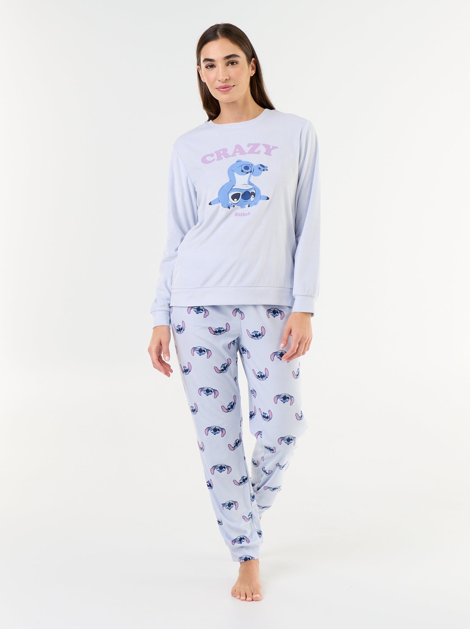 Pyjama long imprimé 'Disney' - 2 pièces - Bleu (GER86_1)