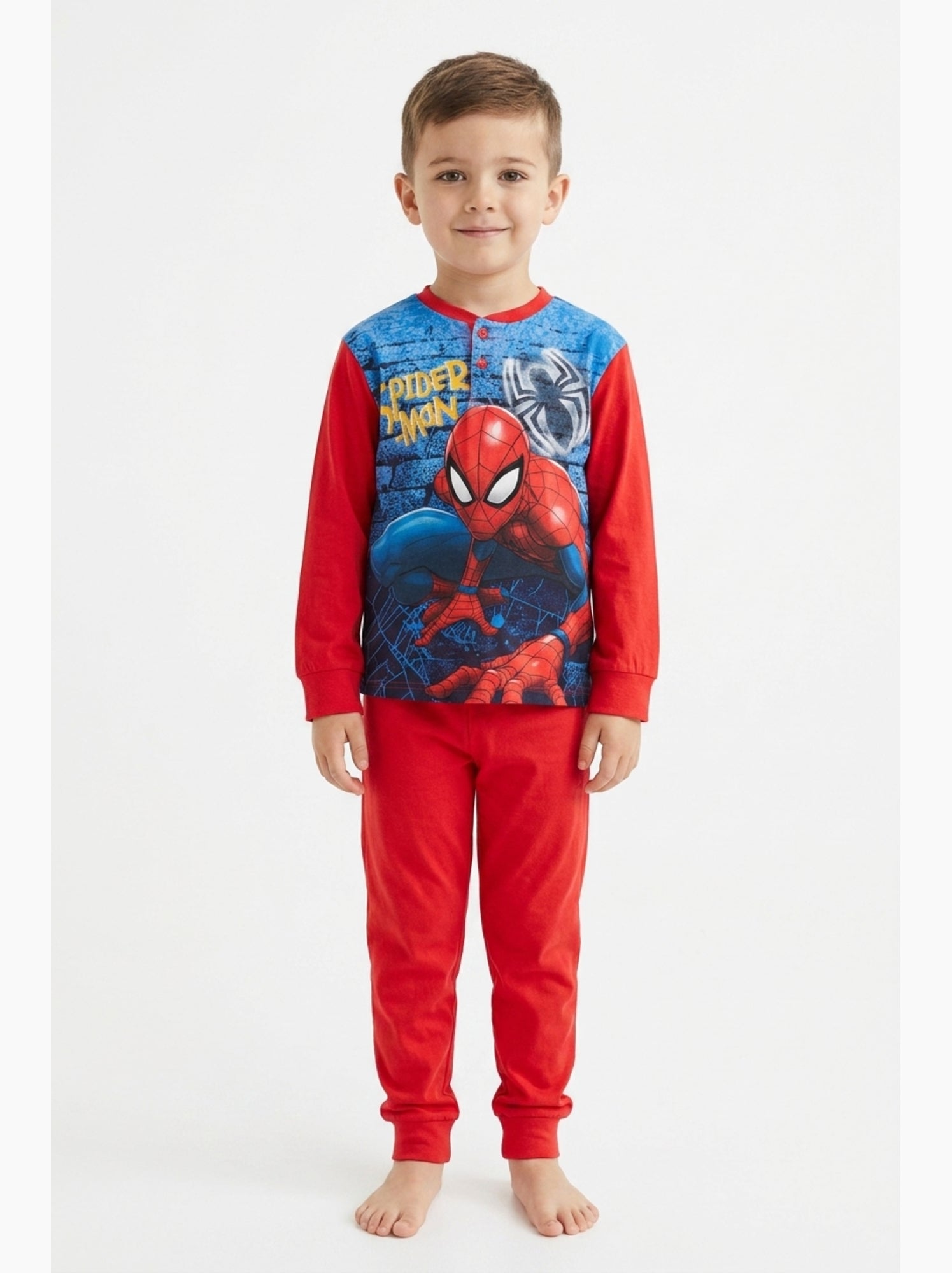 Pyjama long spiderman| licence officielle - Rouge