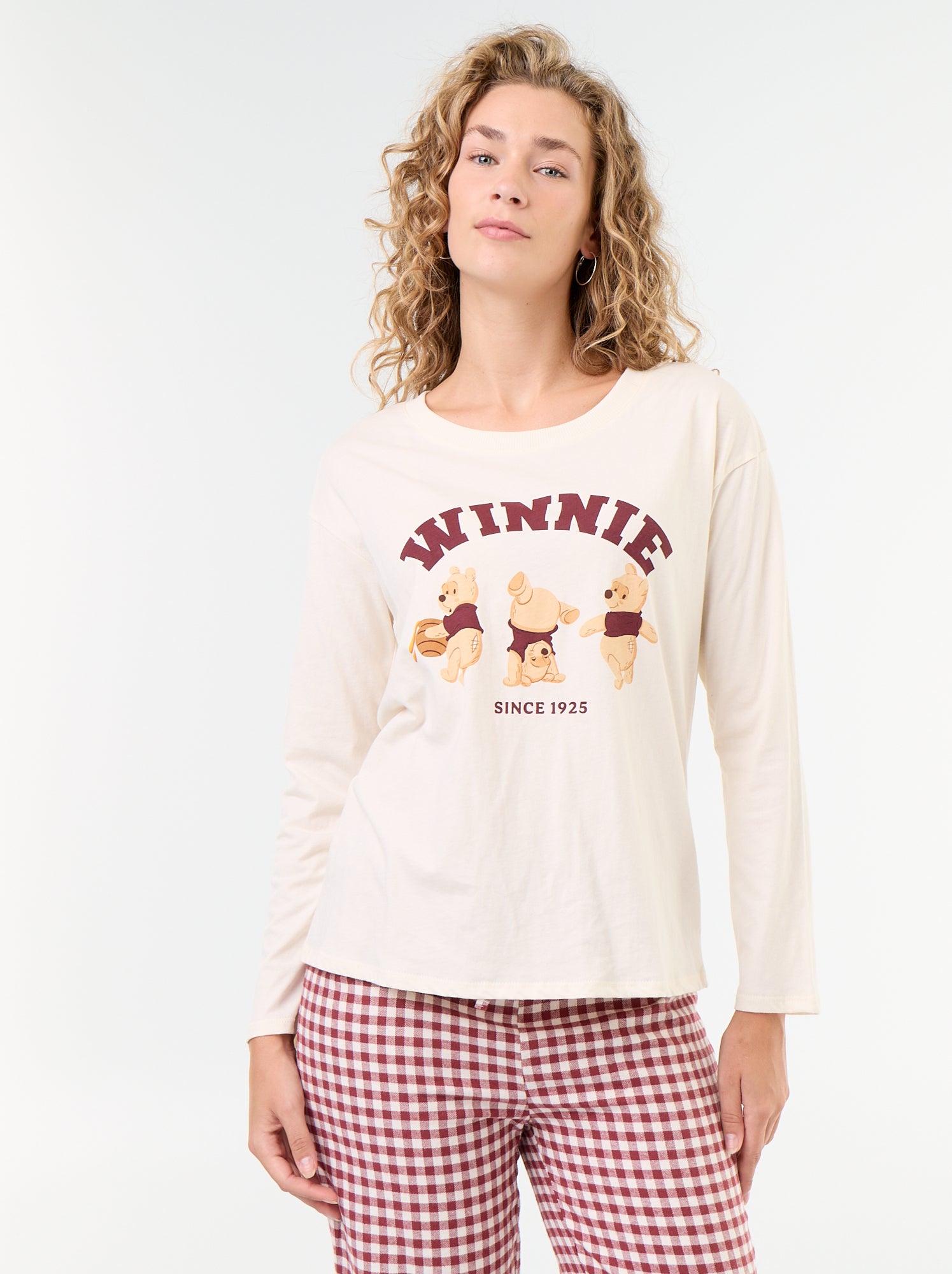 Pyjama long 'Winnie' 'Disney' - 2 pièces - Blanc