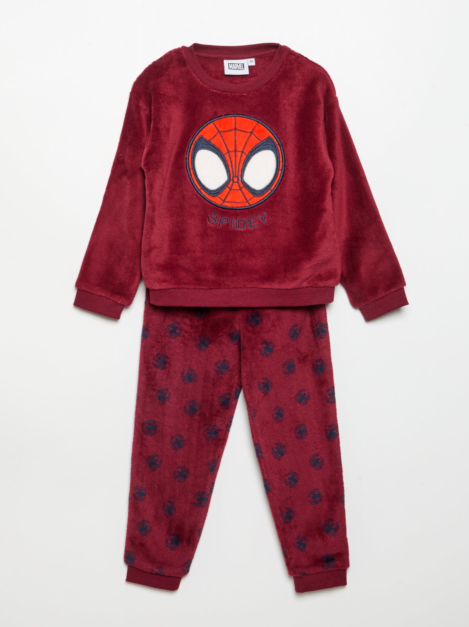 Pyjama 'Marvel' 'Spider-Man' 2 pièces - Sweat + pantalon - Rouge