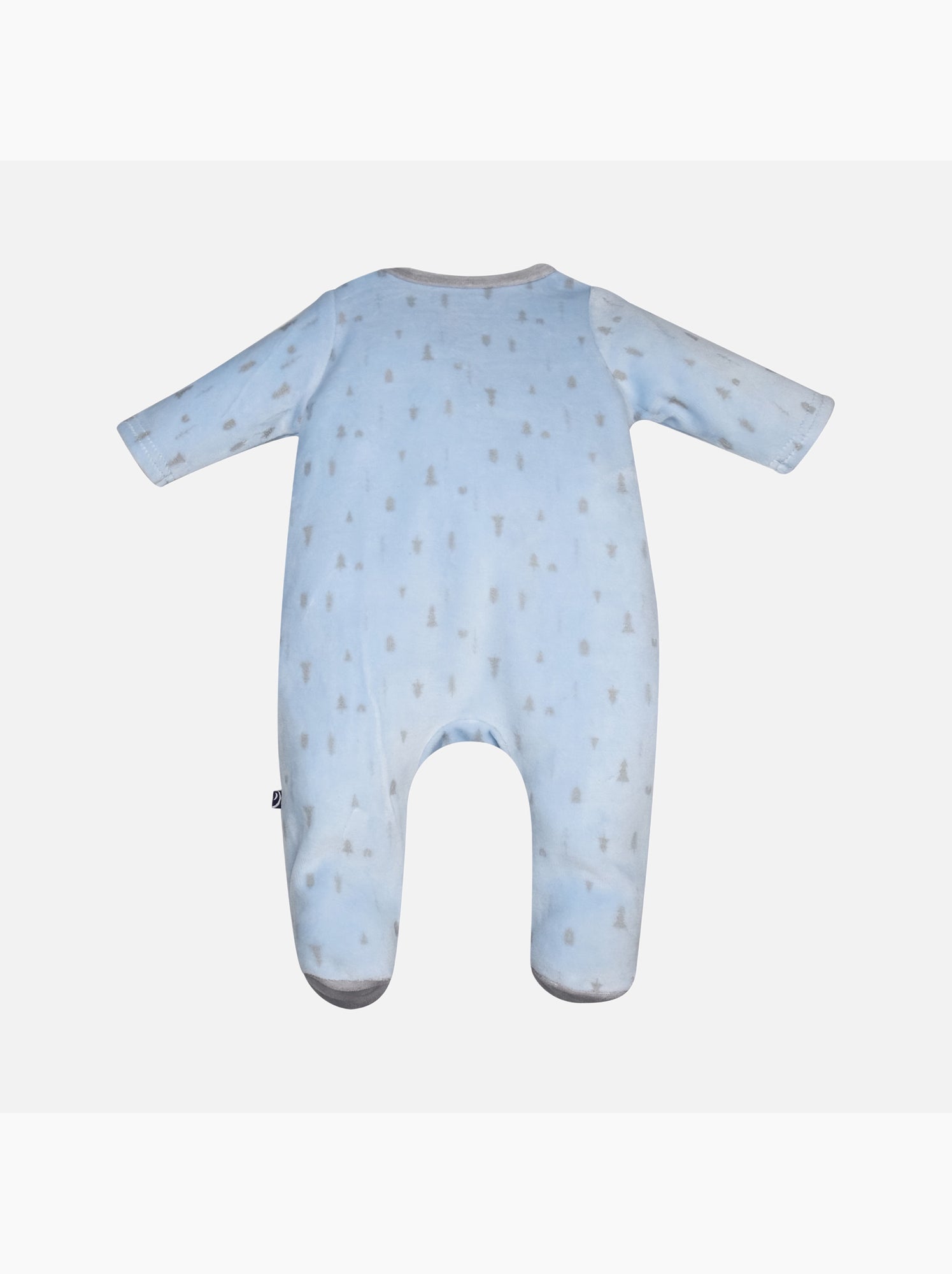 Pyjama naissance fabbio velours rase - Bleu