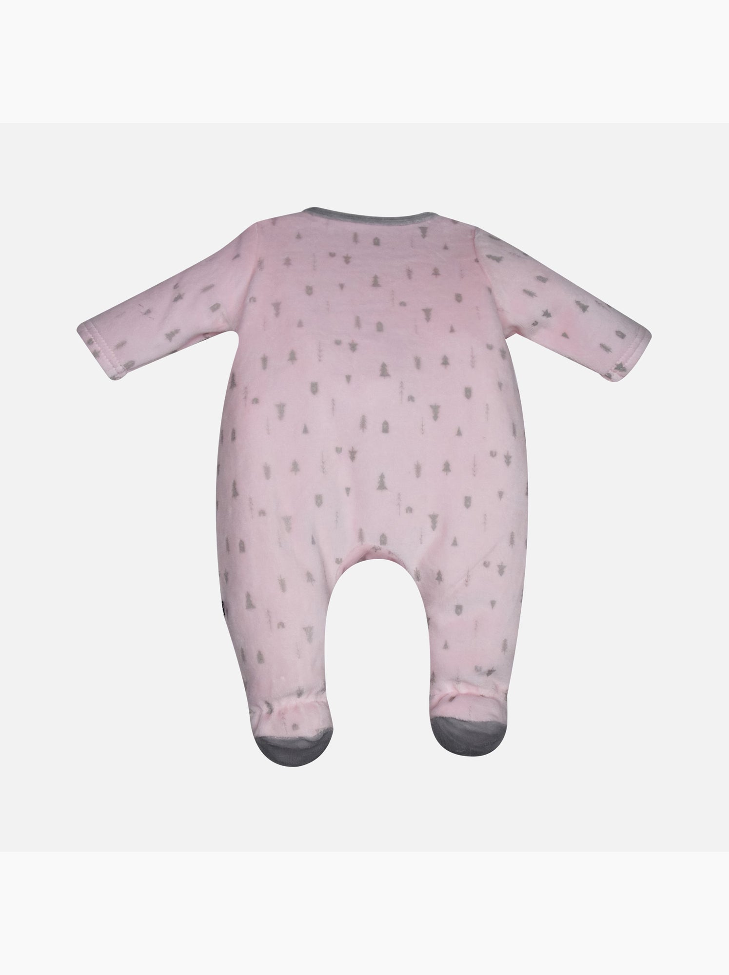 Pyjama naissance fabienne velours rase - Rose