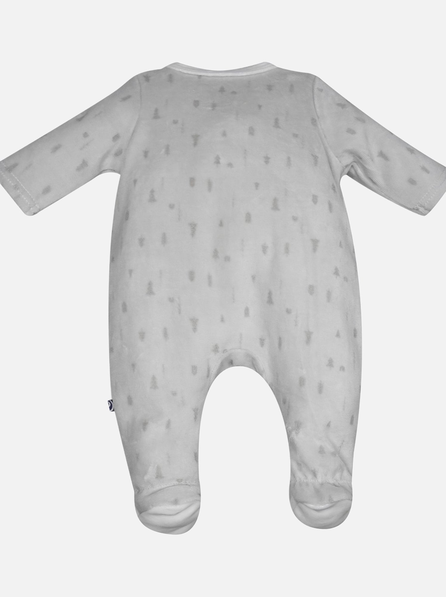Pyjama naissance fabrizio velours rase - Gris
