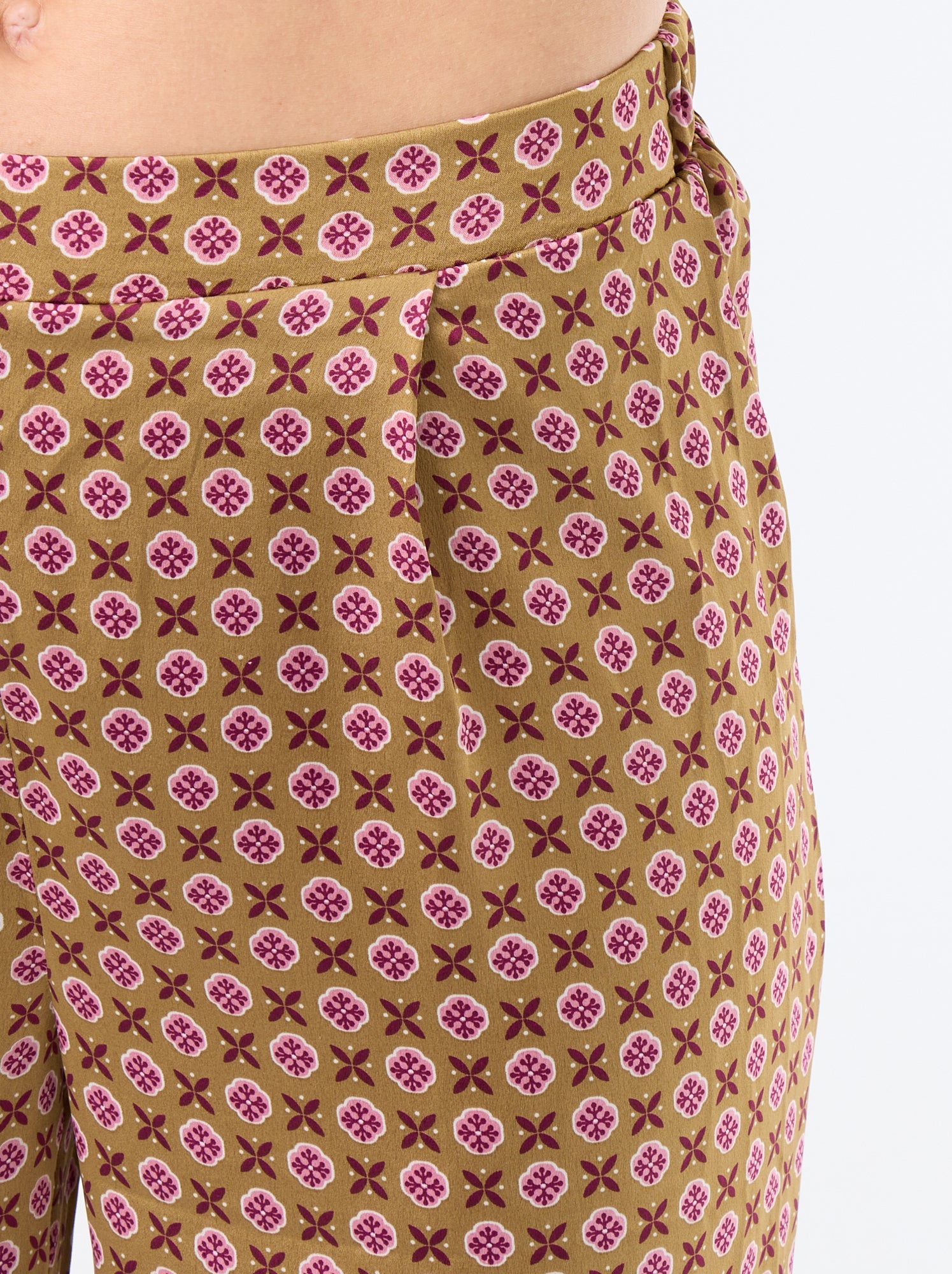 Pyjama satiné imprimé - Marron