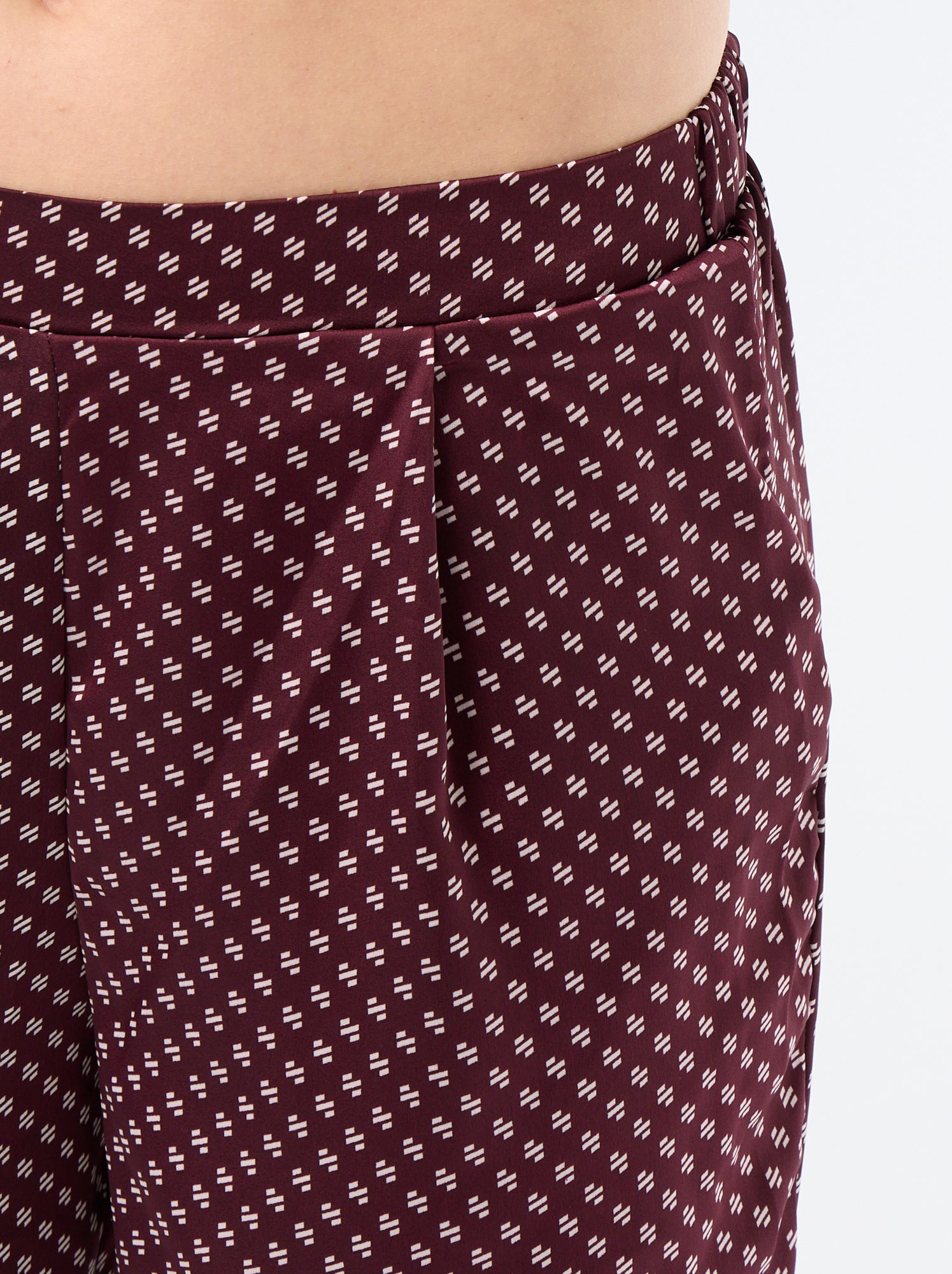 Pyjama satiné imprimé - Rouge
