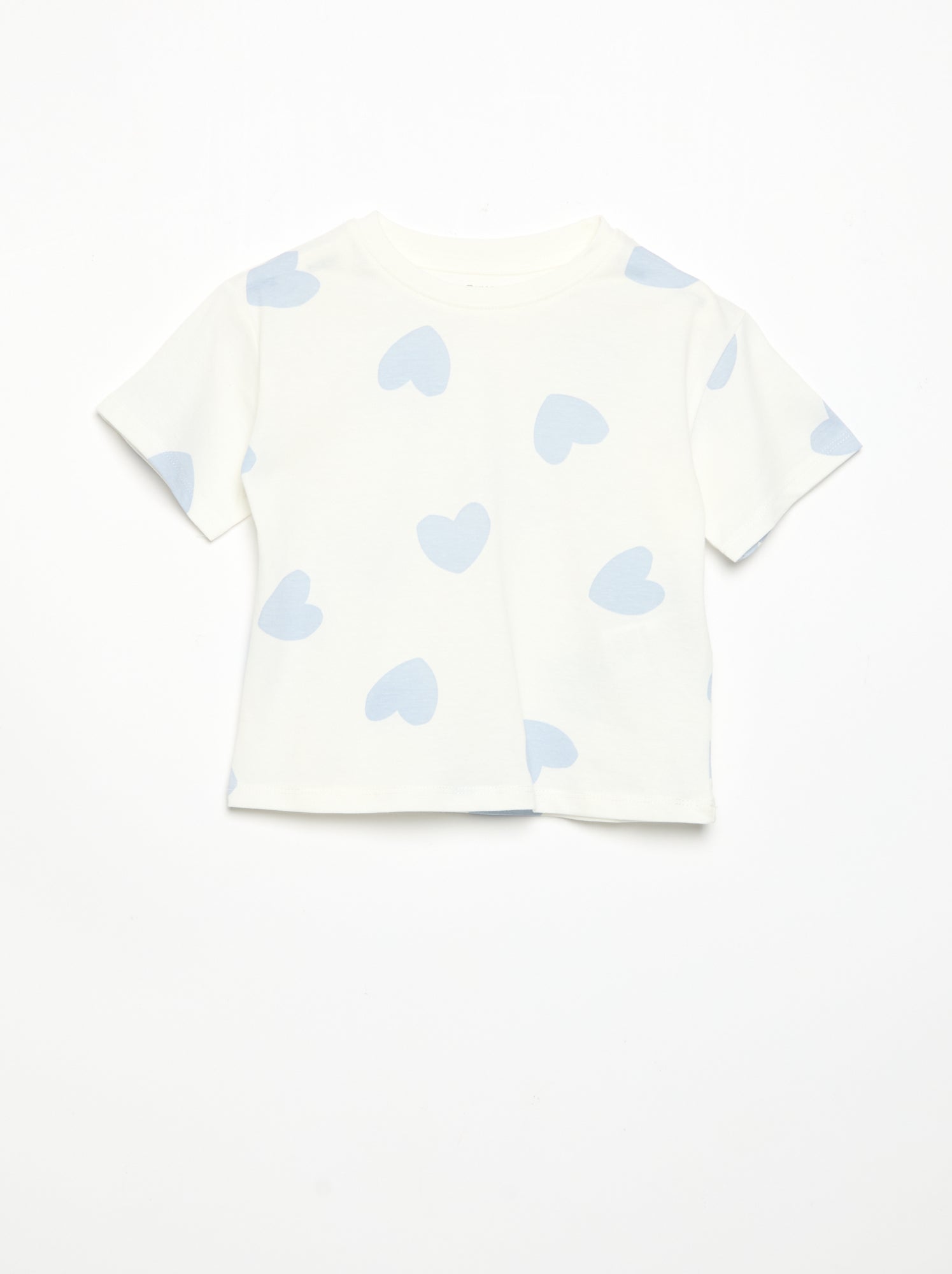 Pyjama short 2 pièces en jersey imprimé - Blanc