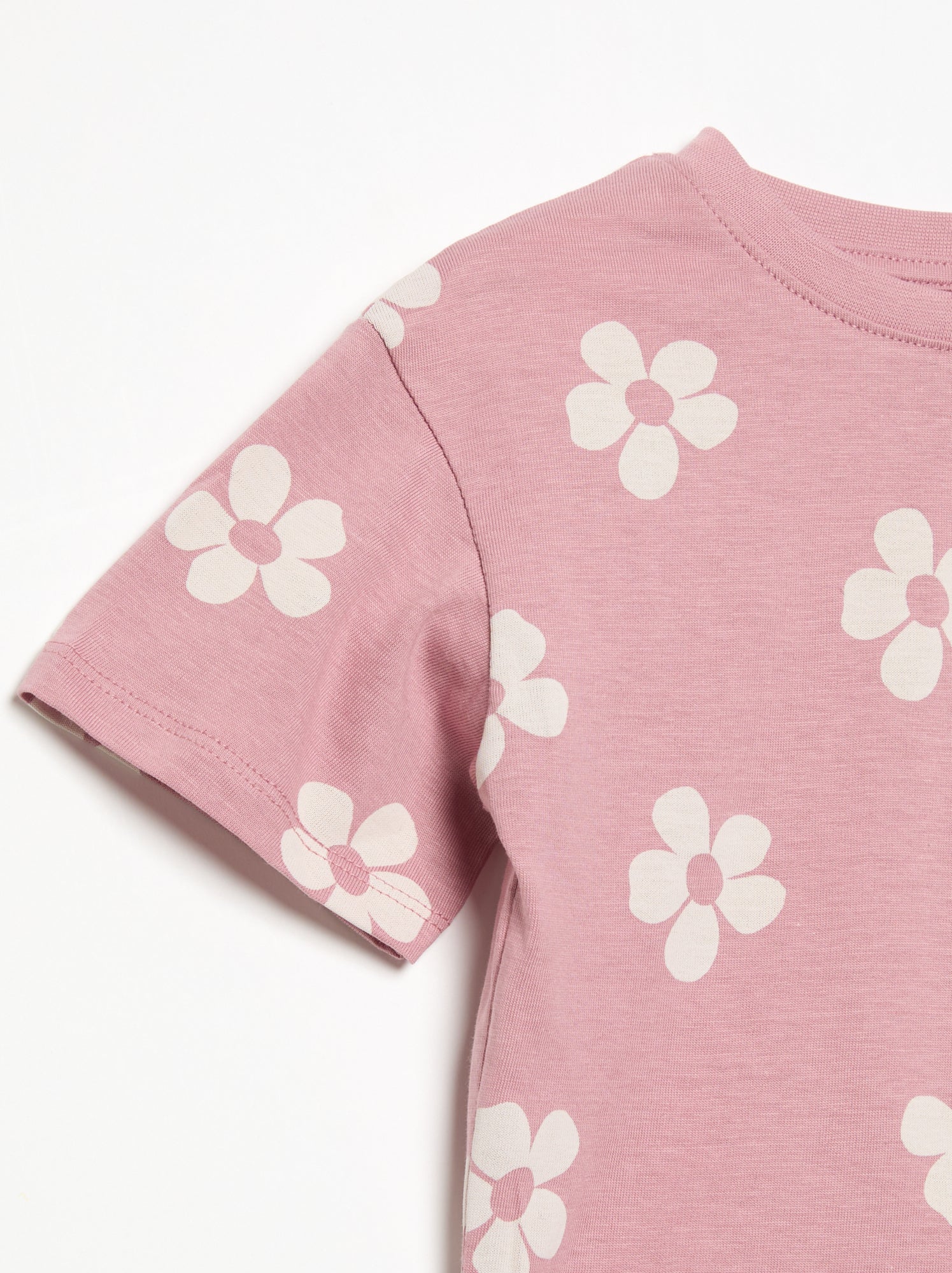 Pyjama short 2 pièces en jersey imprimé - Rose