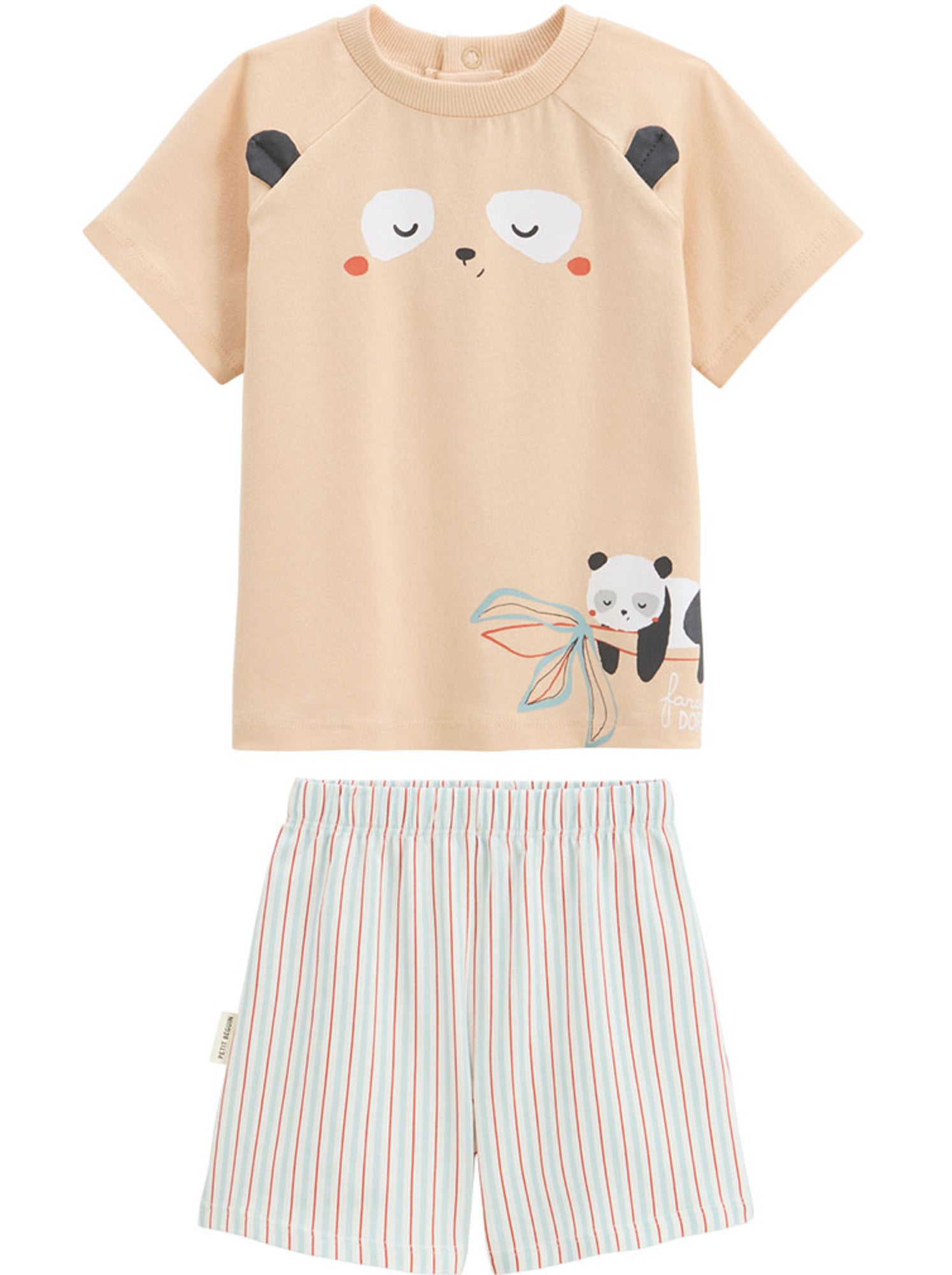 Pyjama short enfant 2 pièces bento - Sable