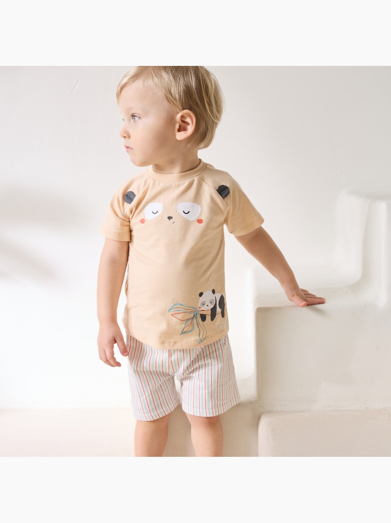Pyjama short enfant 2 pièces bento - Sable