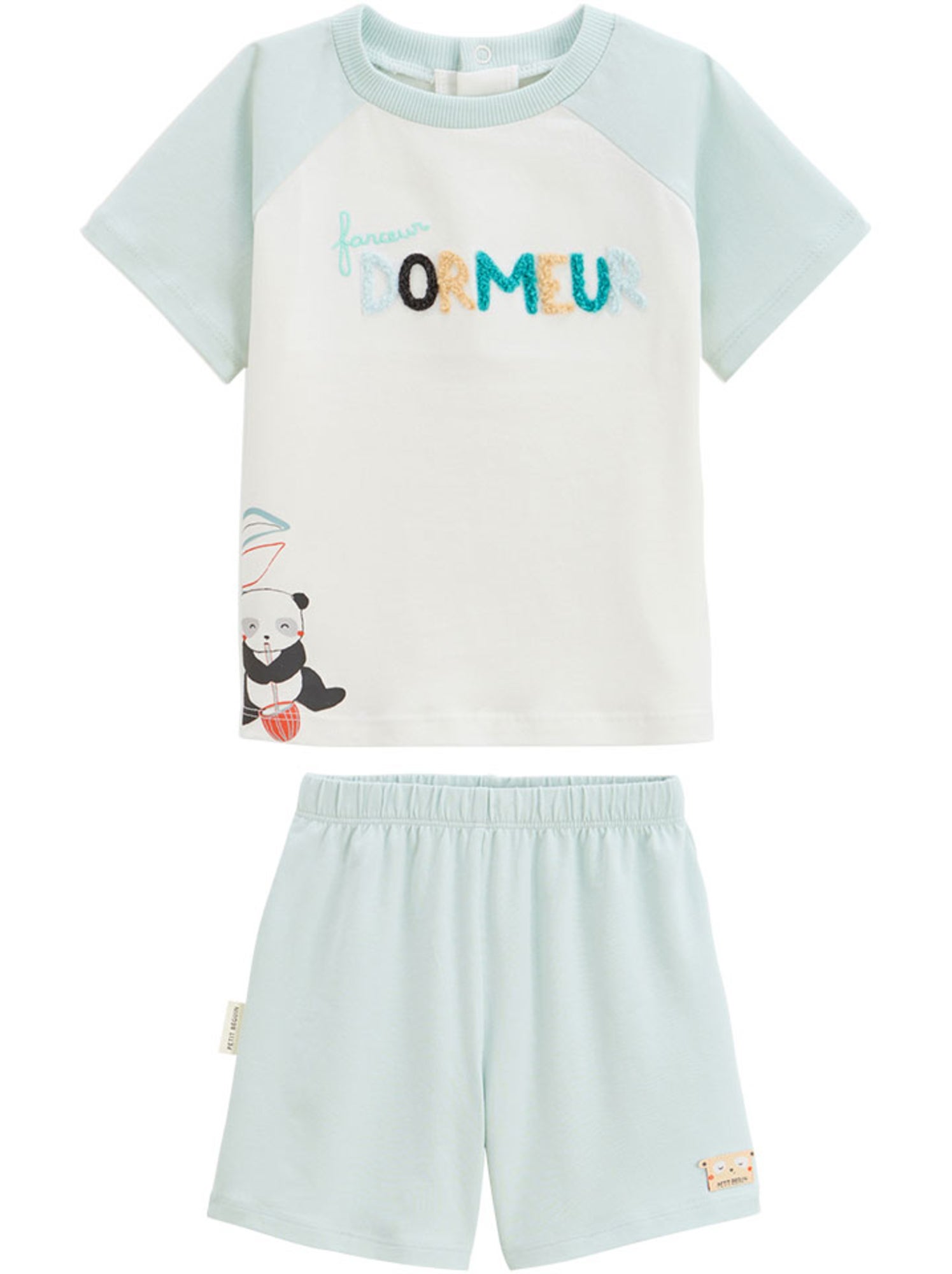 Pyjama short enfant 2 pièces bento - Vert