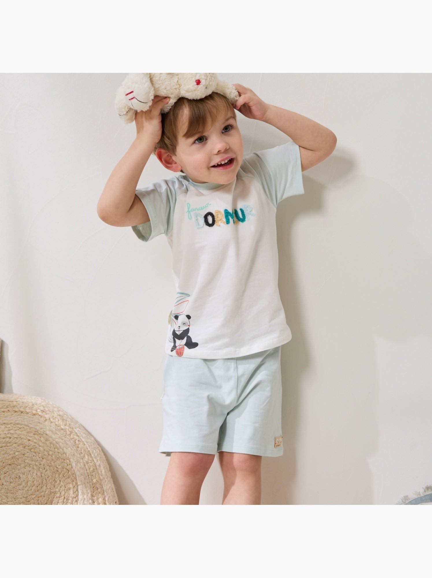 Pyjama short enfant 2 pièces bento - Vert
