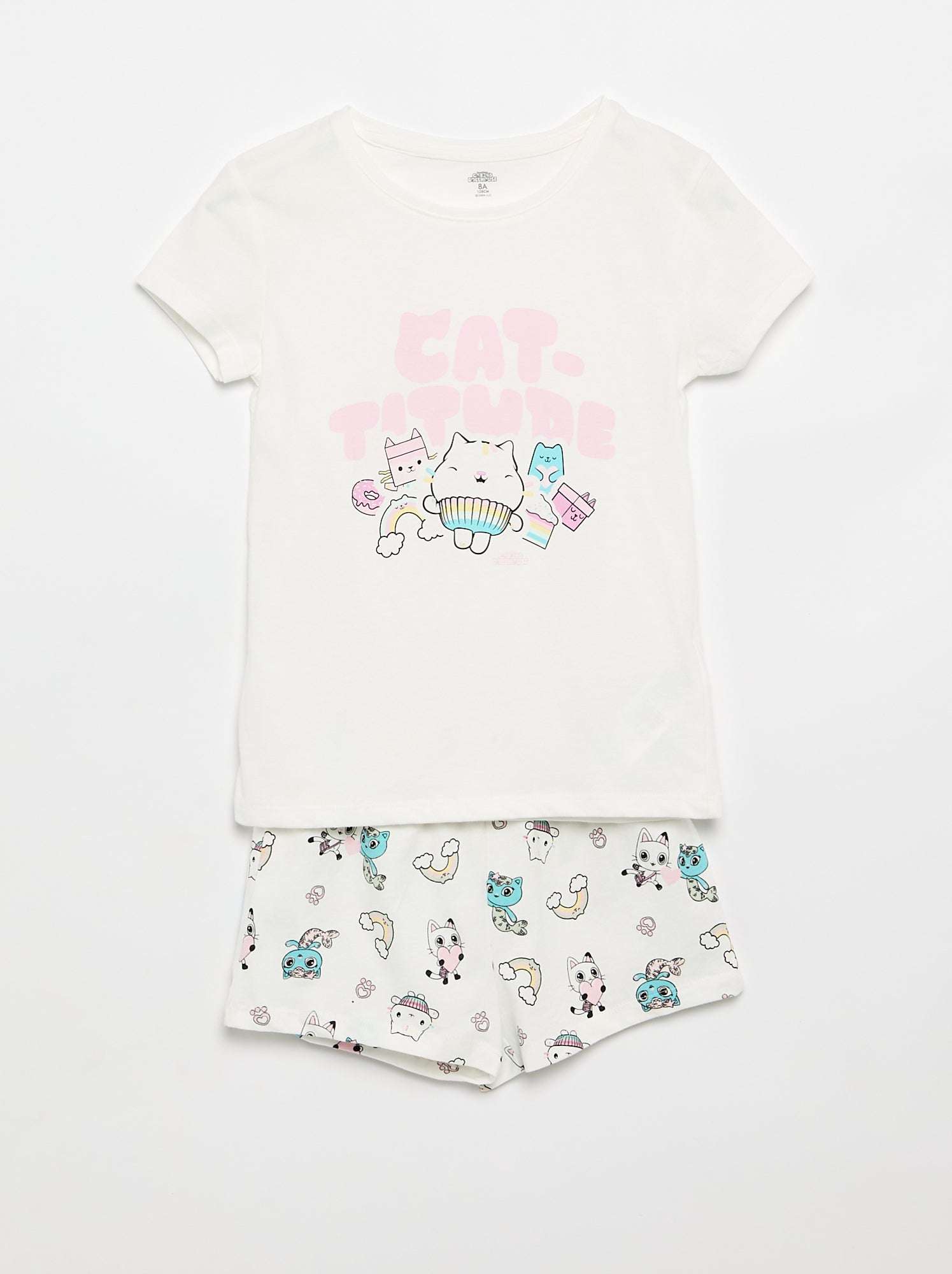 Pyjama short 'Gabby et la maison magique' - 2 pièces - Blanc