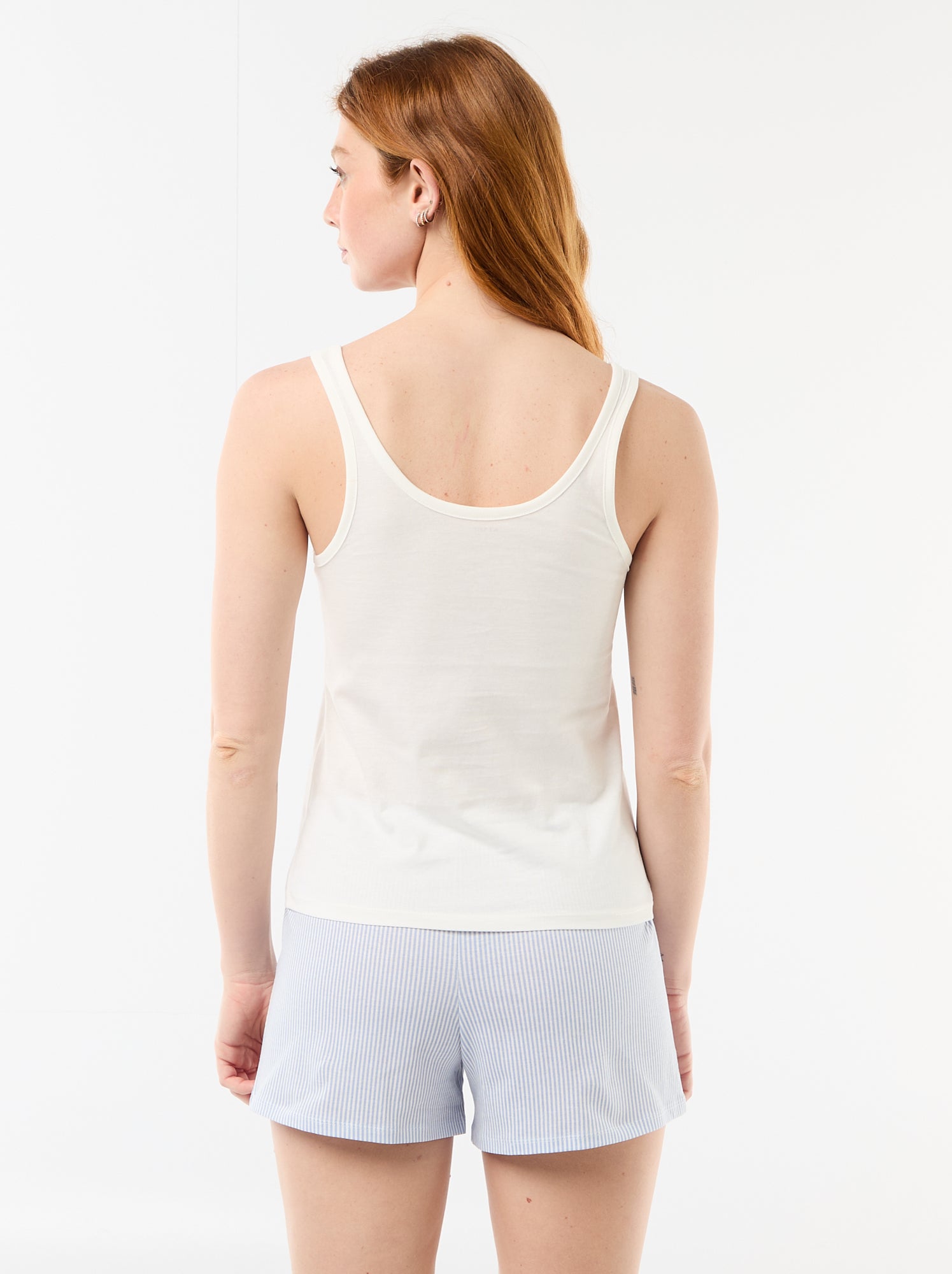 Pyjama short imprimé - 2 pièces - Bleu (EXM39_1)