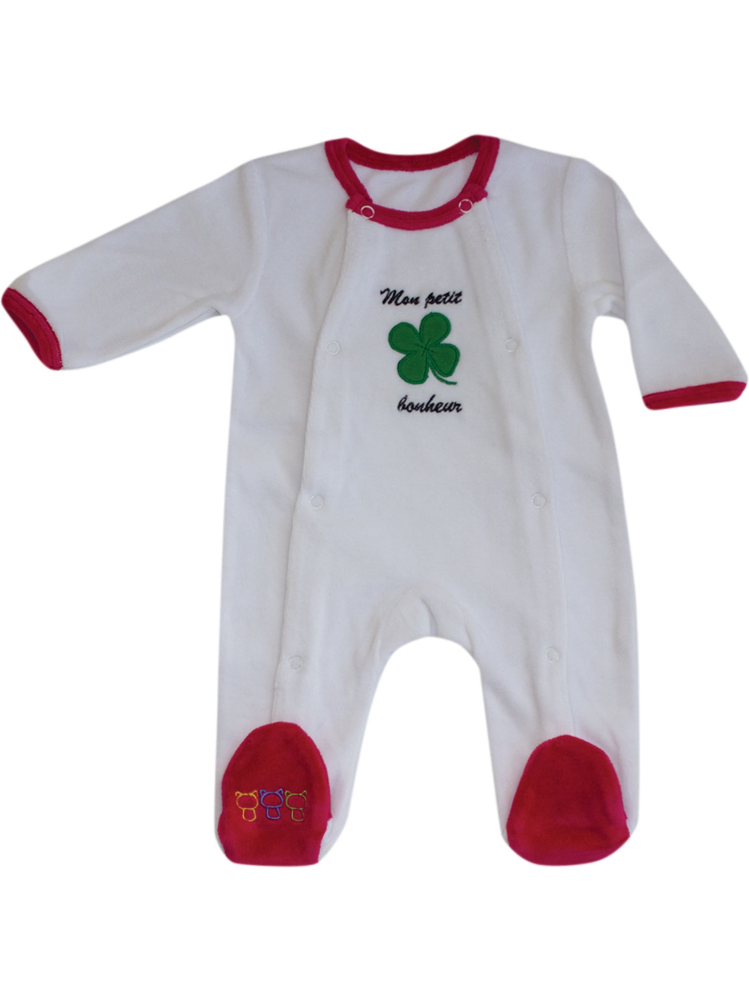 Pyjama velours "Cocci" Les Chatounets - Blanc