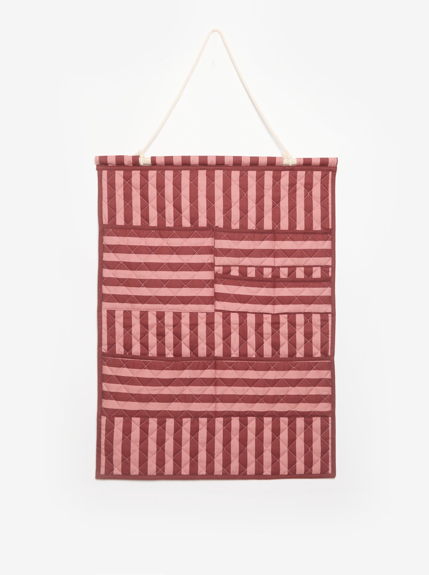 Rangement mural en tissu - Rose