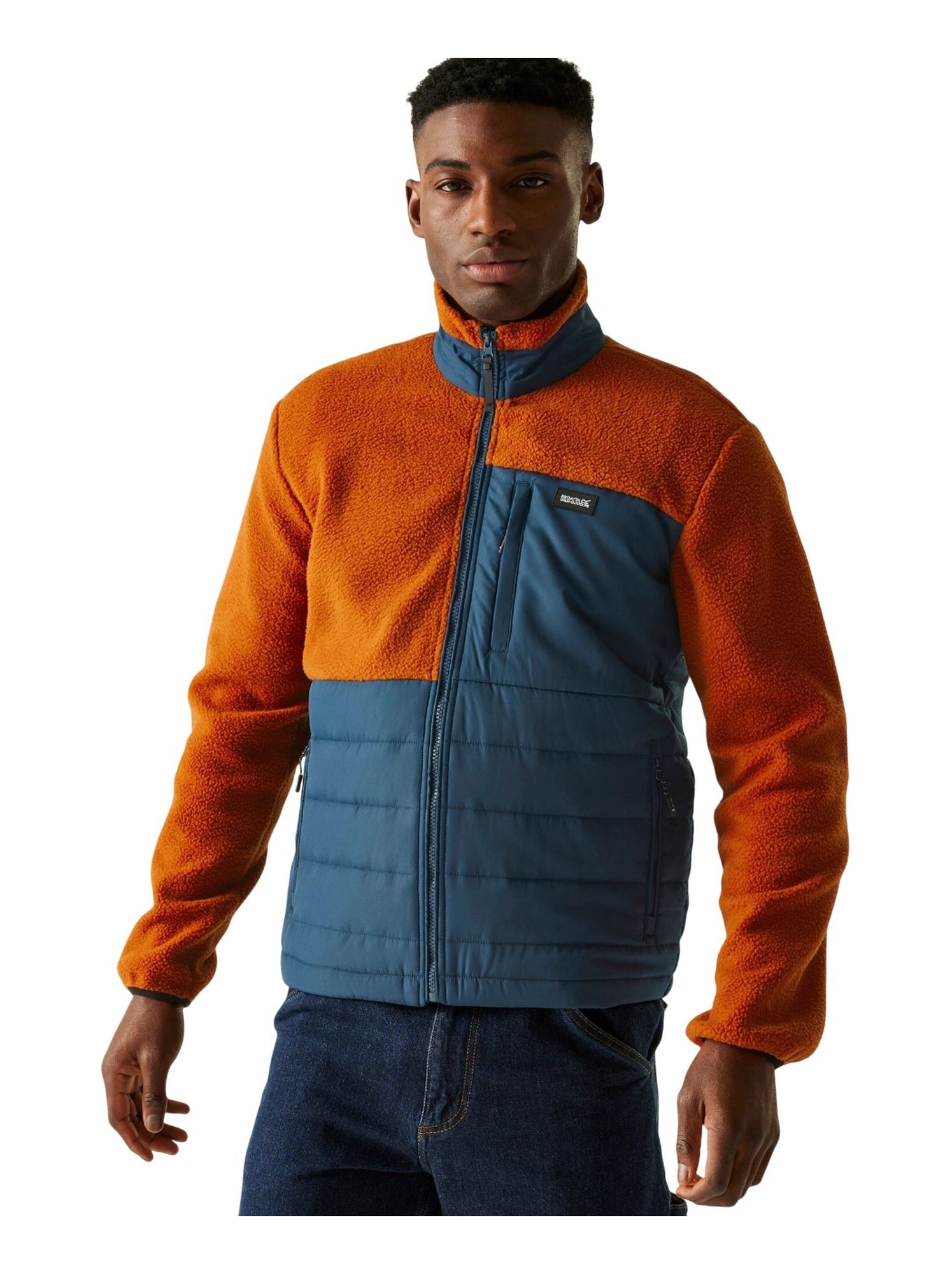 Régate - Veste hybride FRANKIE - Bleu marine/Orange fluo