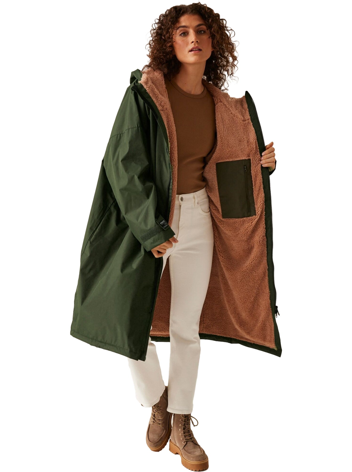 Regatta - Peignoir à langer imperméable - Vert kaki