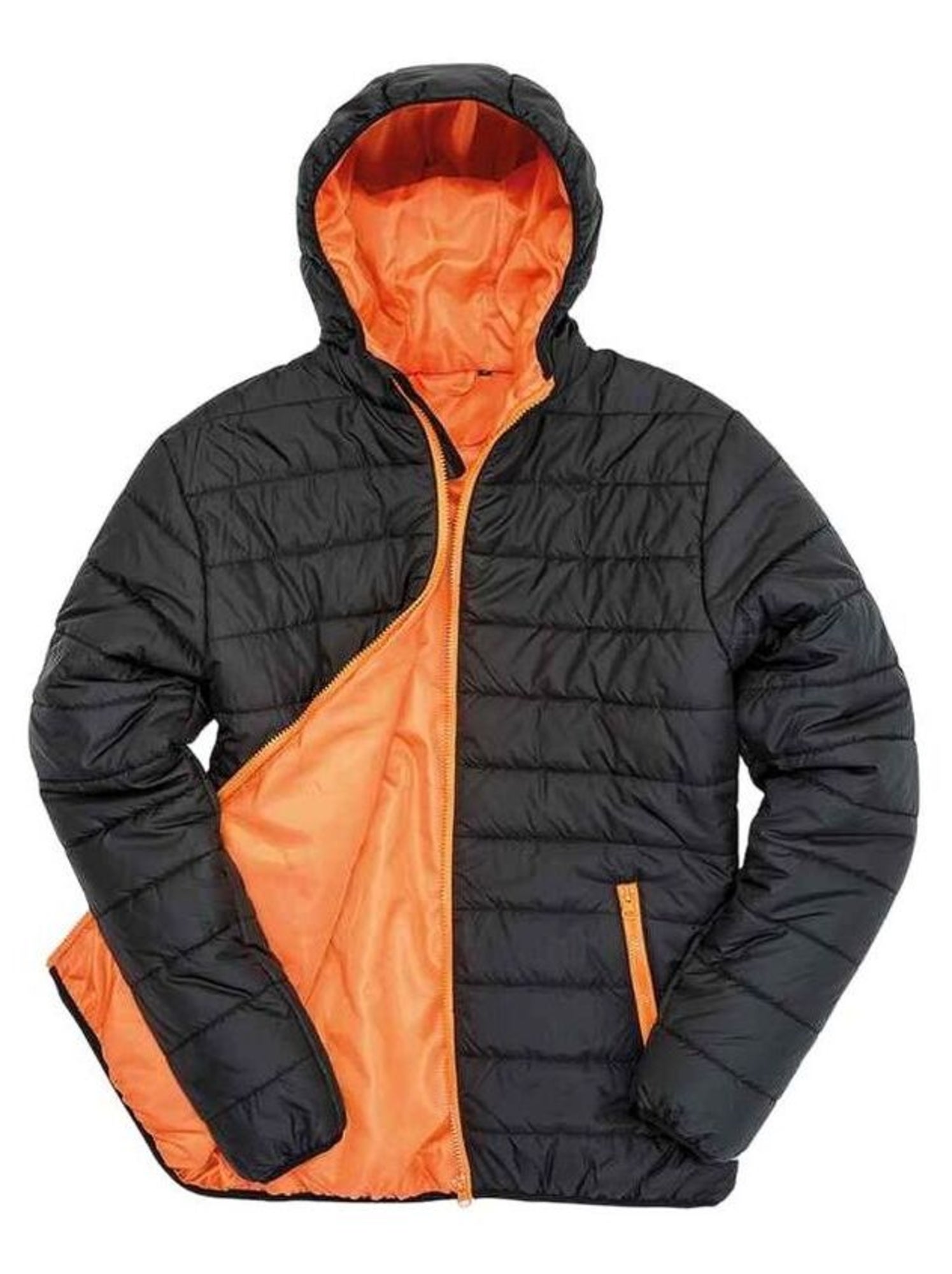 Result Core Veste matelassée pour hommes - Noir Orange