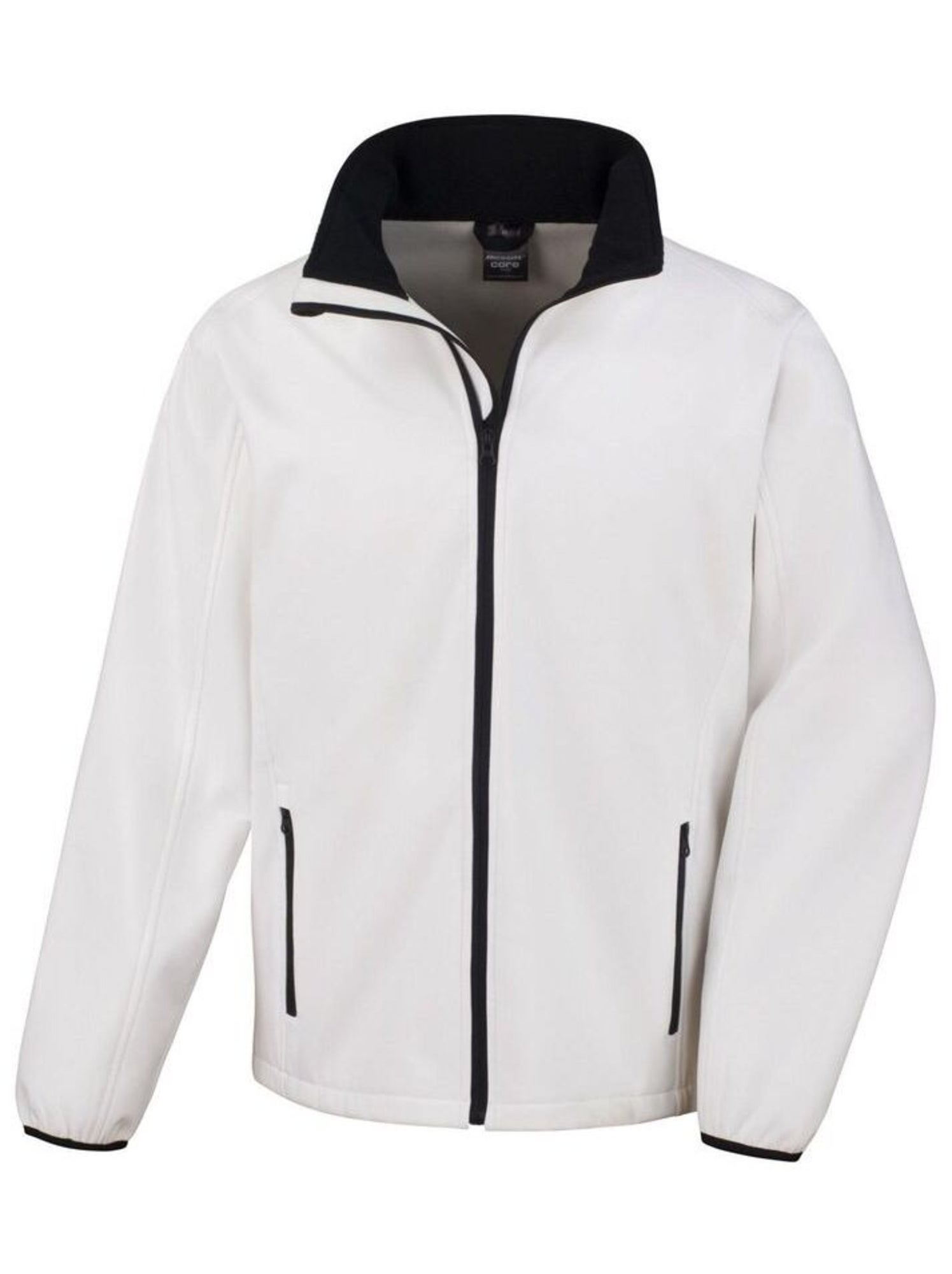 Result Core Veste Soft Shell imprimable pour hommes - Blanc Noir