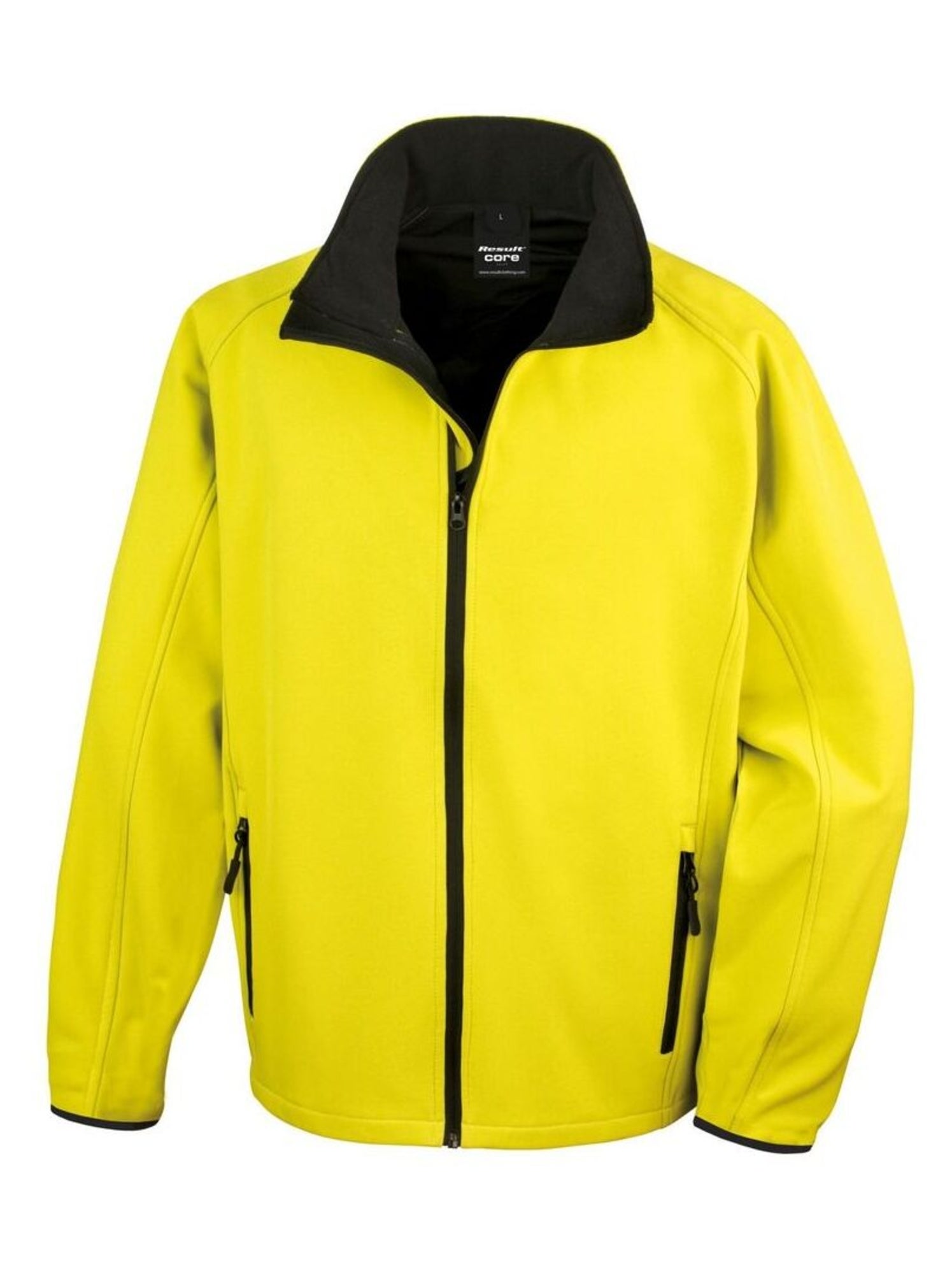 Result Core Veste Soft Shell imprimable pour hommes - Jaune pâle