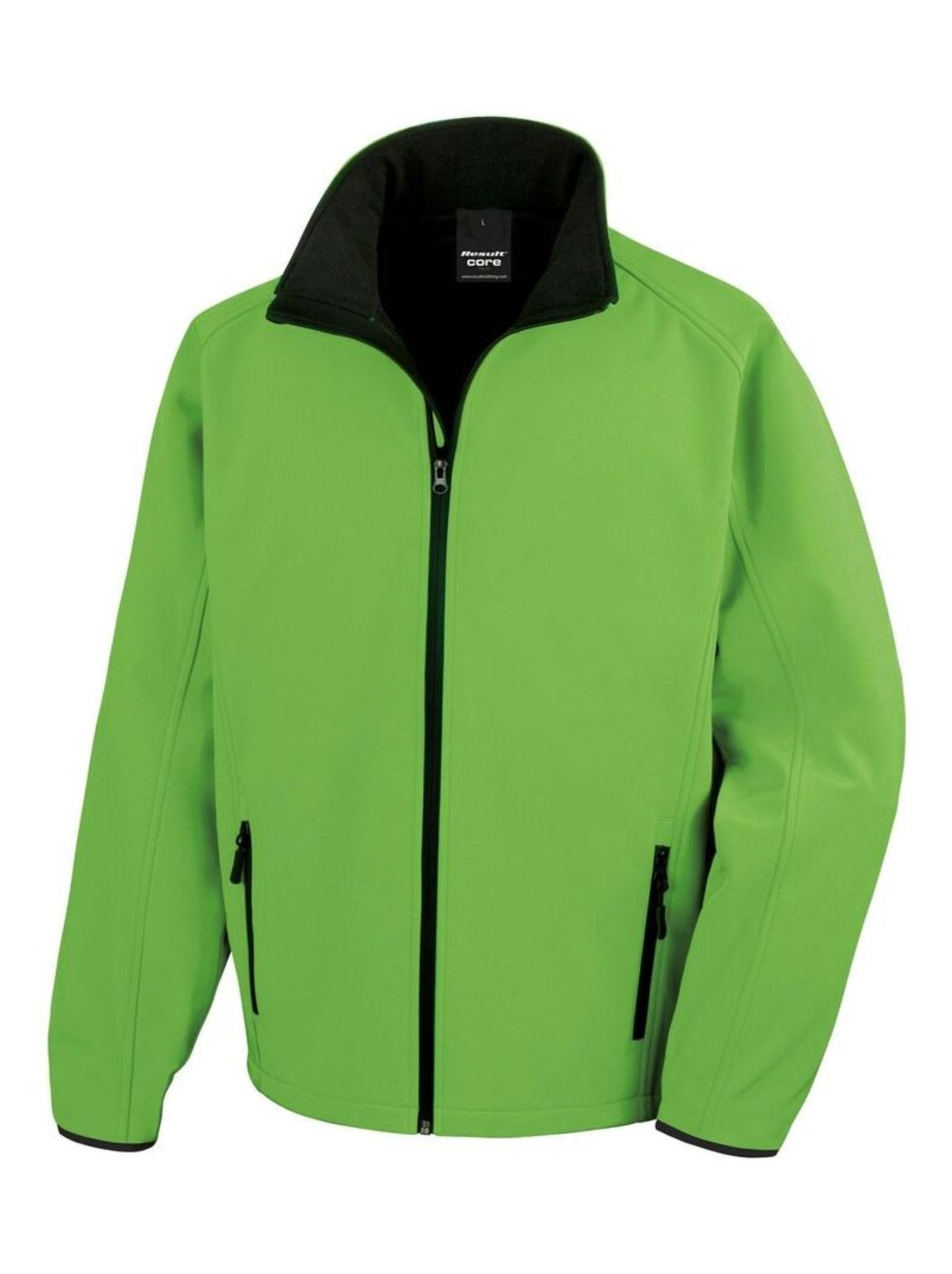 Result Core Veste Soft Shell imprimable pour hommes - Vert fluo