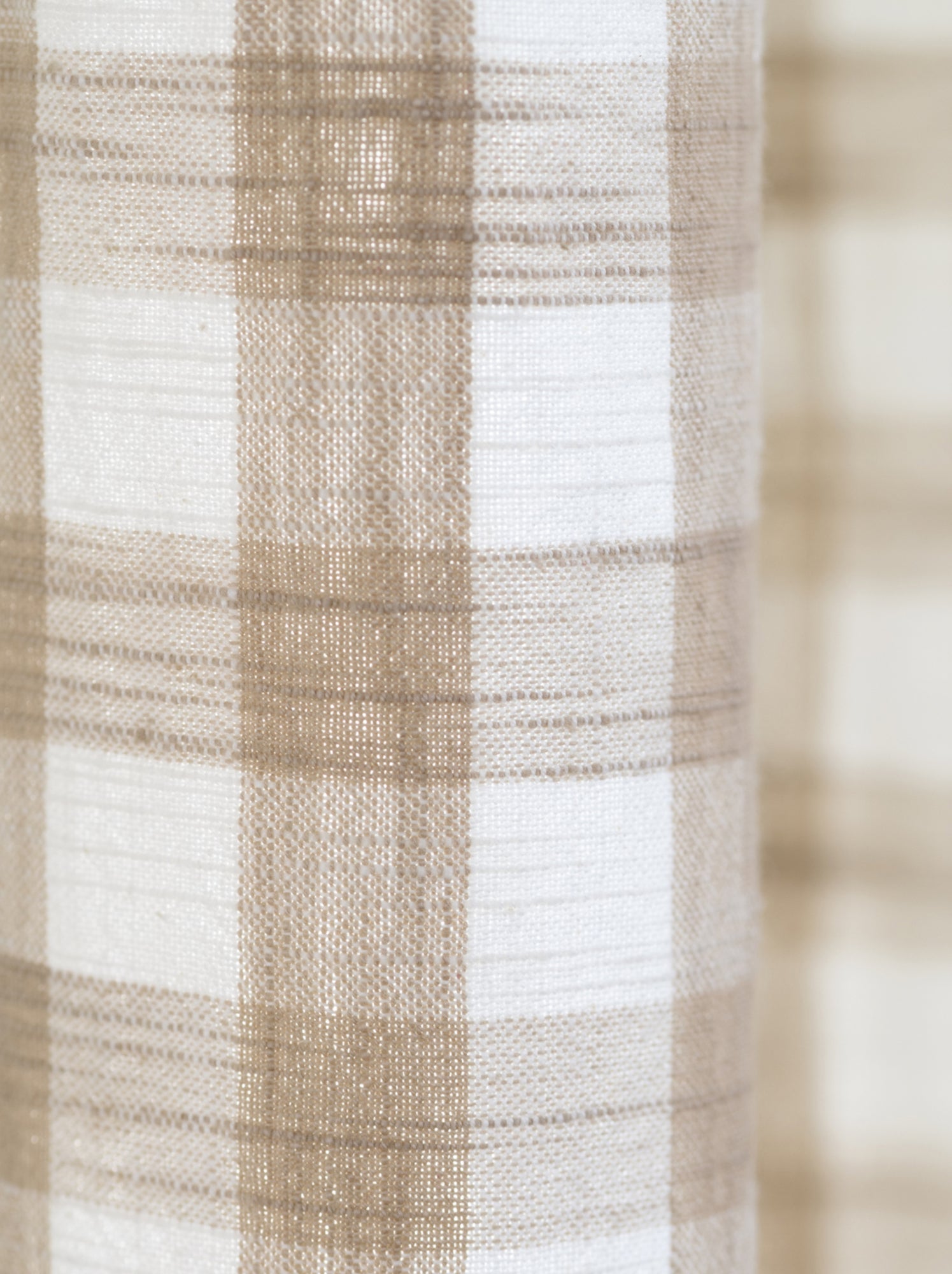 Rideau 100% coton vichy lourmarin - Beige