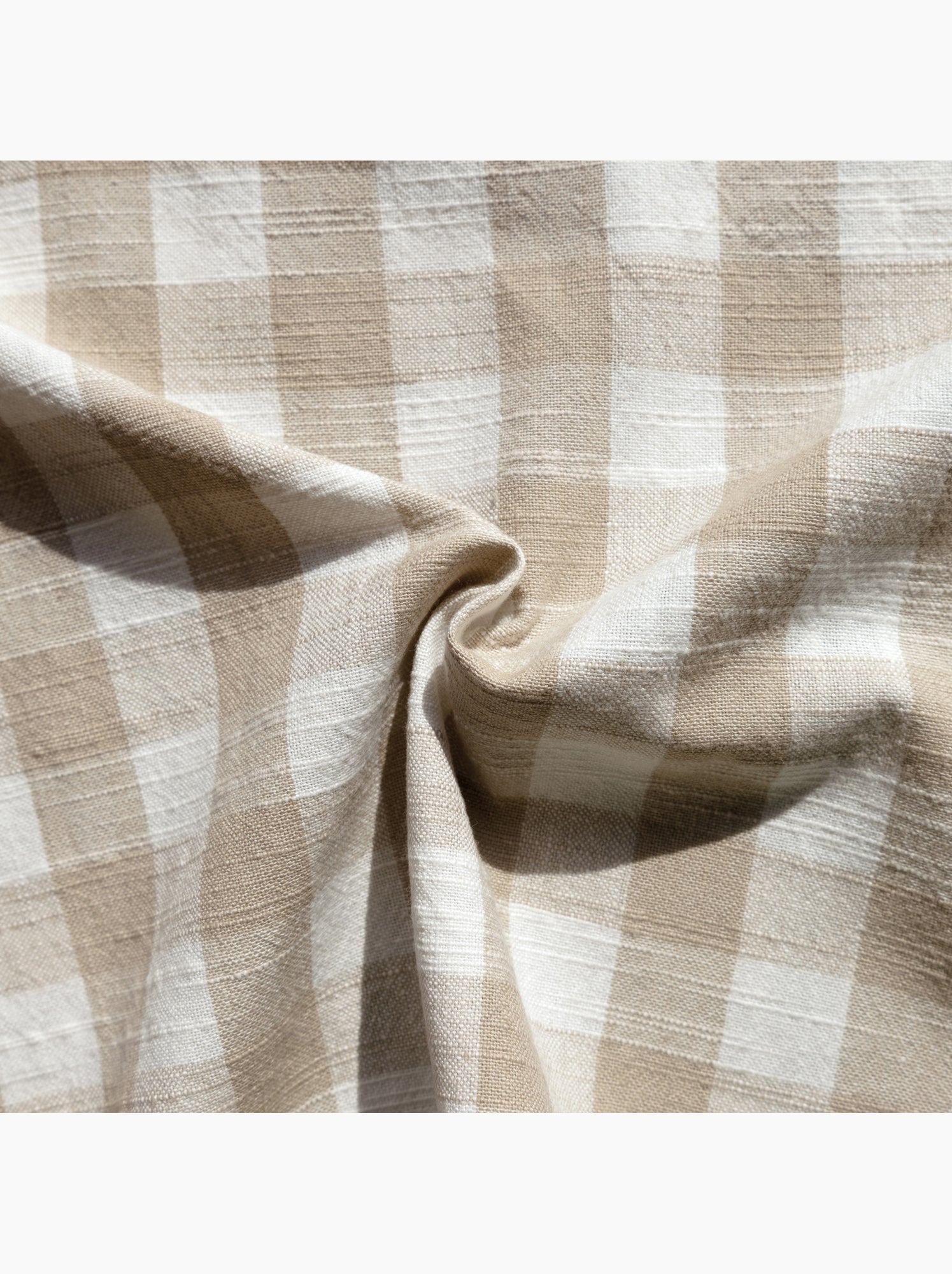 Rideau 100% coton vichy lourmarin - Beige