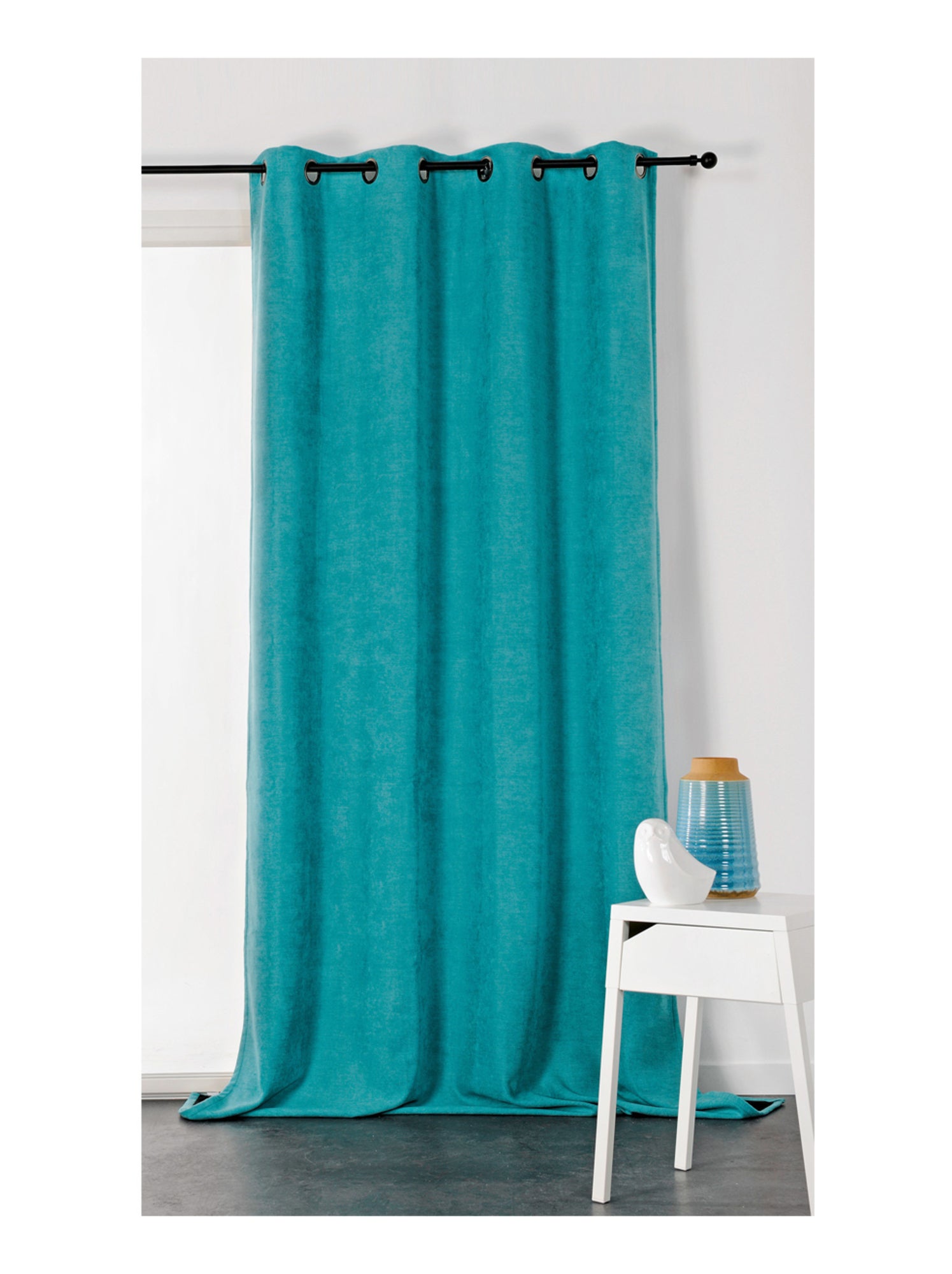 Rideau alaska isolant et 100 % occultant - Bleu turquoise