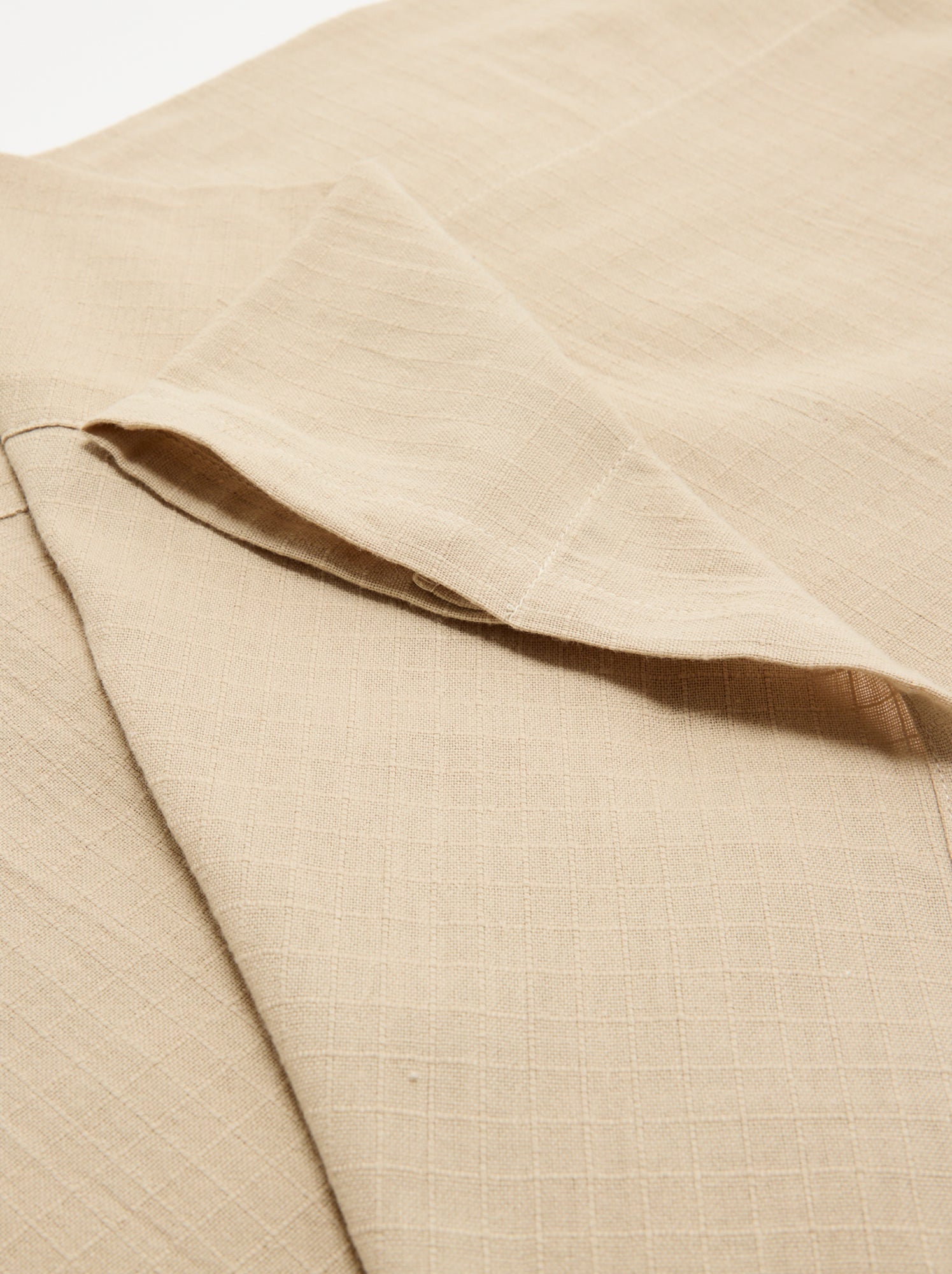 Rideau en coton texturé  - 140 x 240 cm - Beige