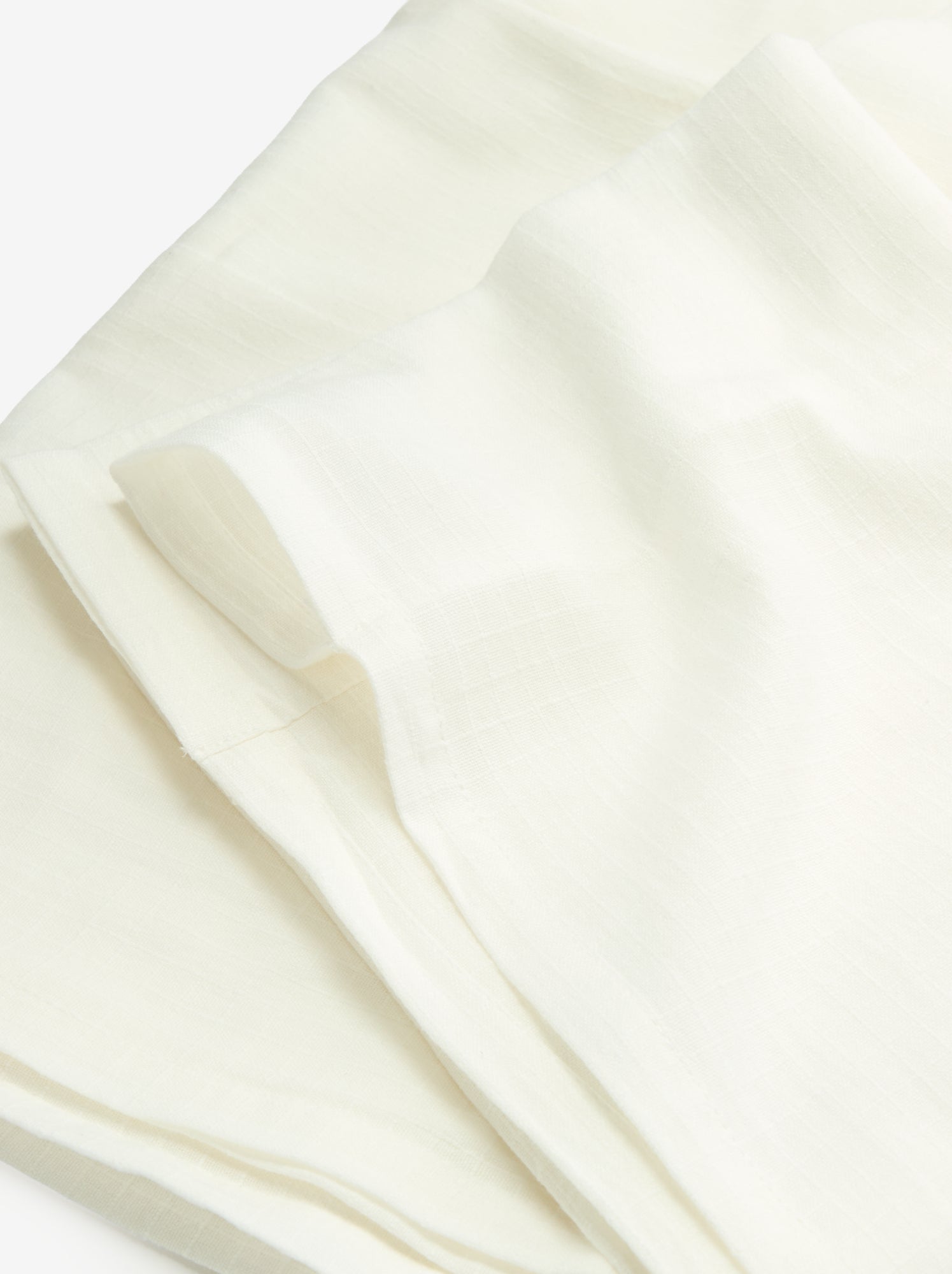 Rideau en coton texturé  - 140 x 240 cm - Blanc