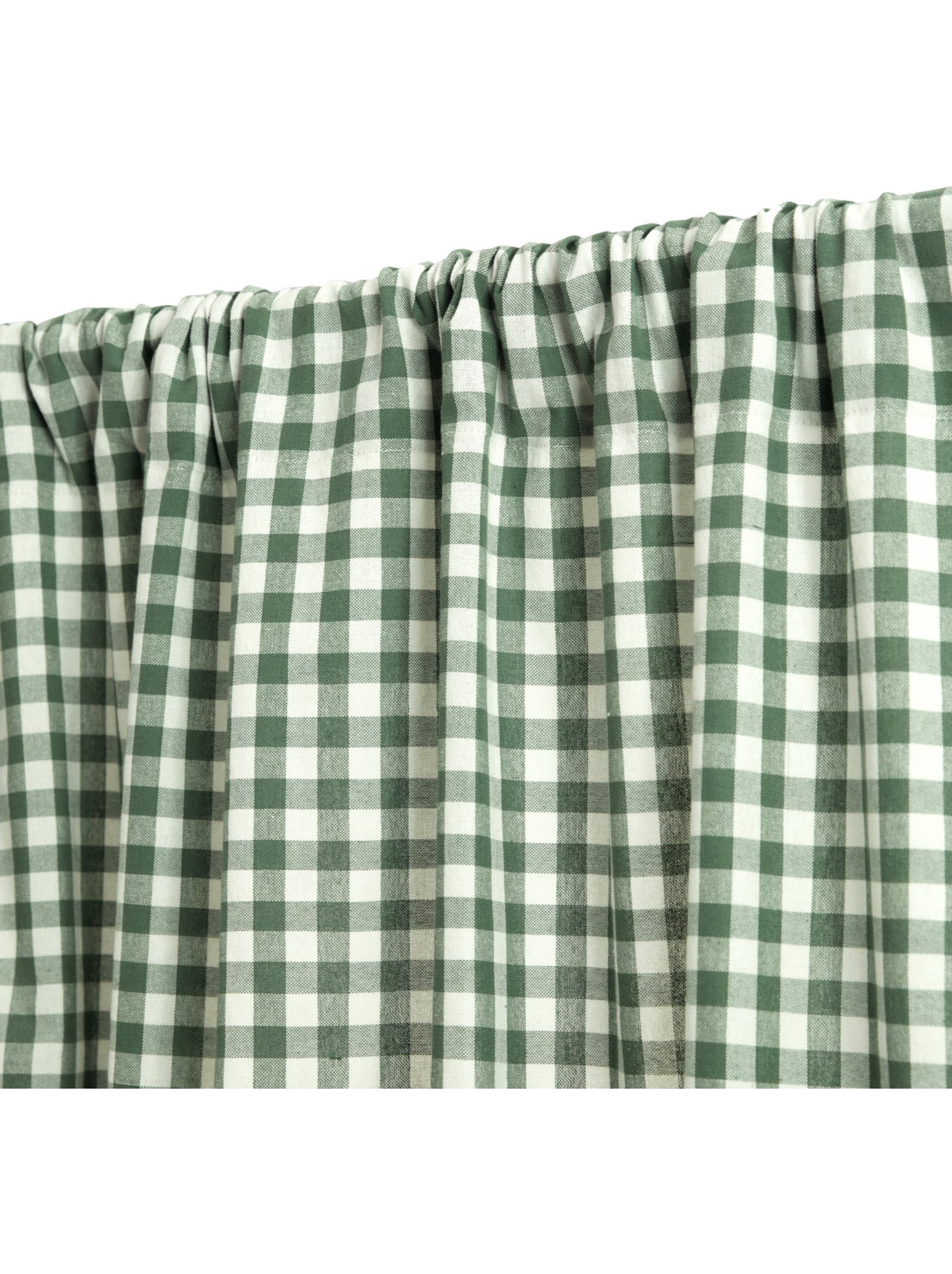 Rideau motif vichy en coton groove - Vert