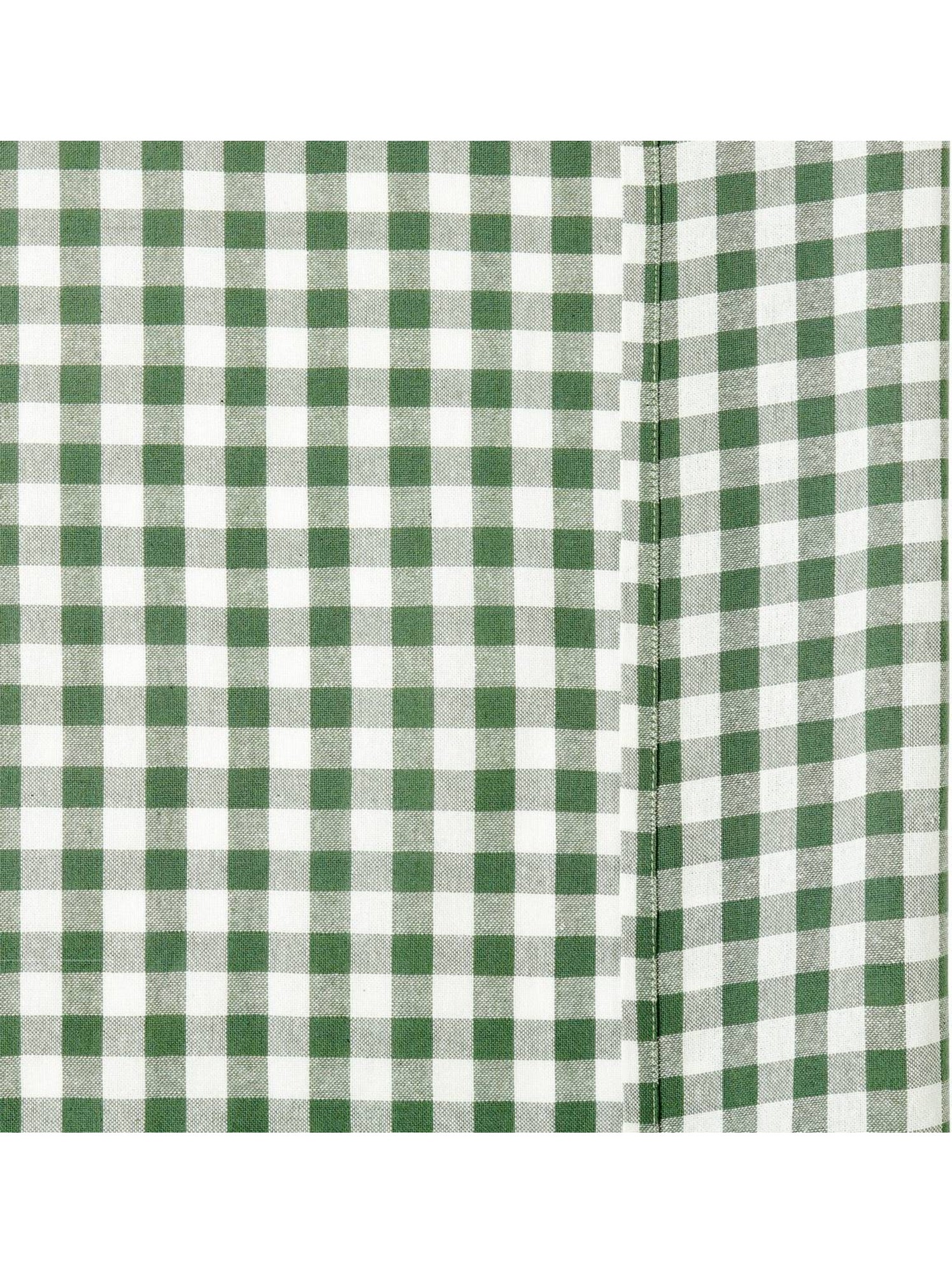 Rideau motif vichy en coton groove - Vert