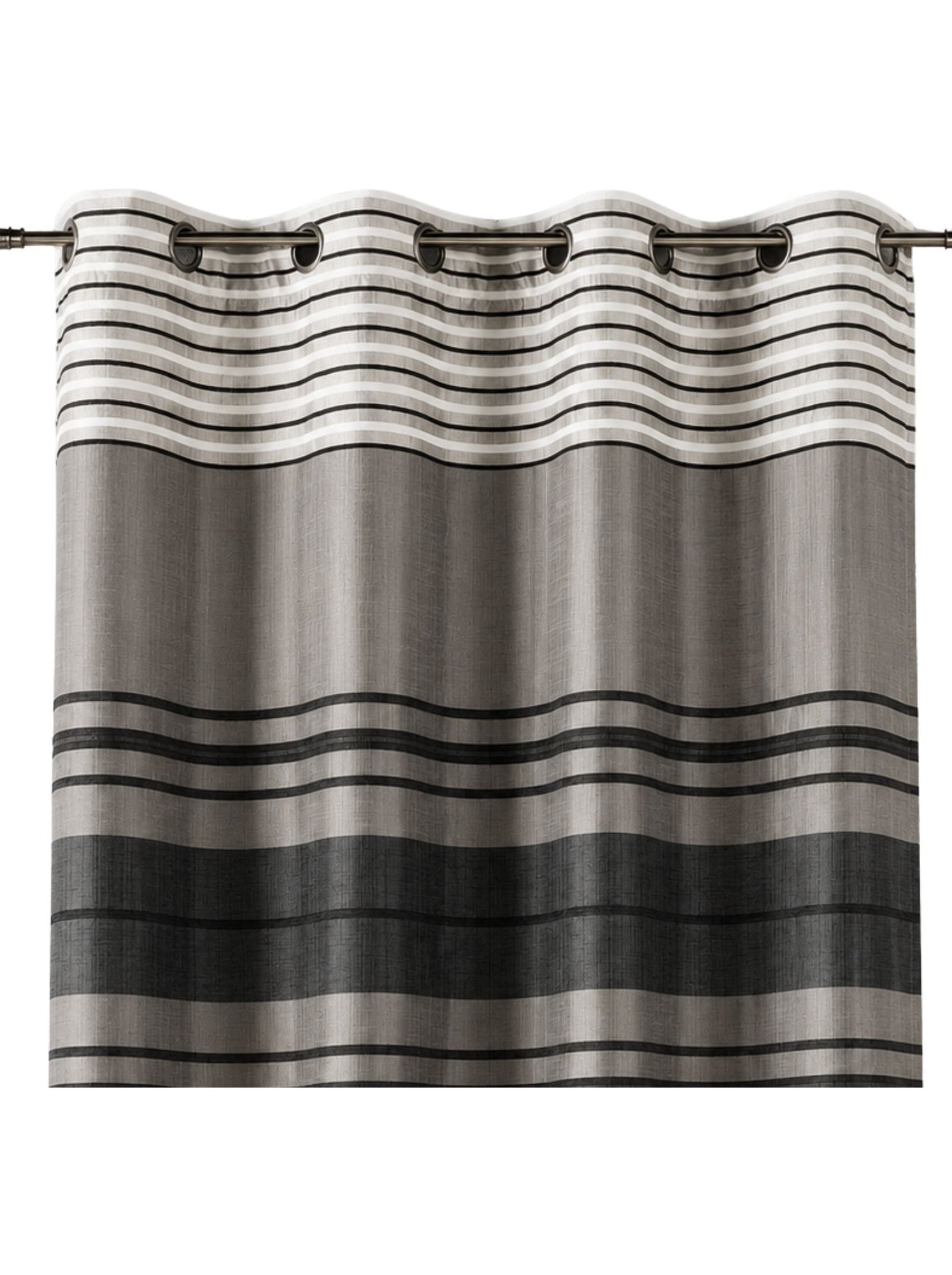 Rideau shantung rayure chenille - Taupe