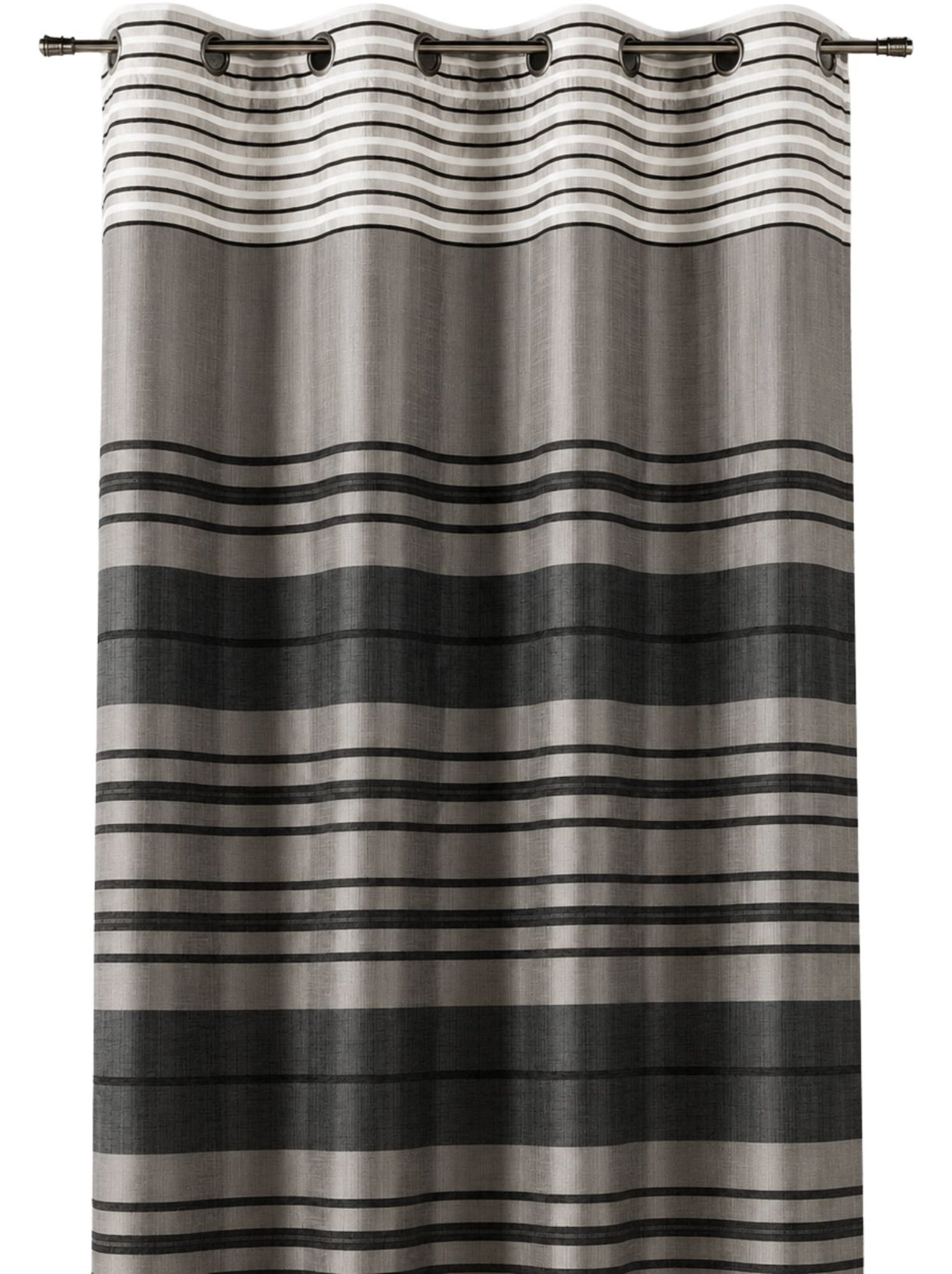 Rideau shantung rayure chenille - Taupe